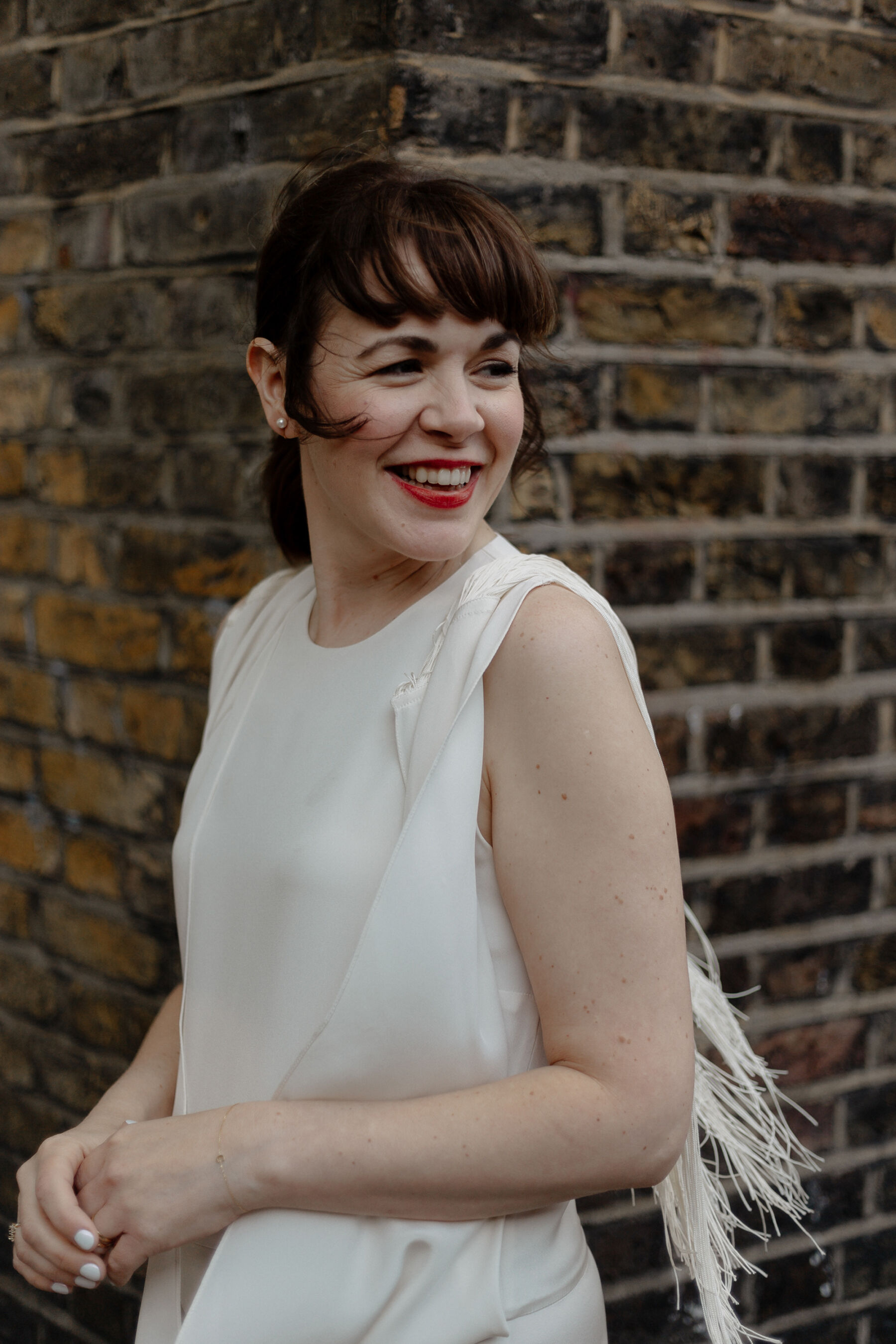 A Stella McCartney Jumpsuit for Saoirse & Mark's Laidback & Lovely London Pub Wedding 5 Hackney Wedding Stella McCartney Jumpsuit 207