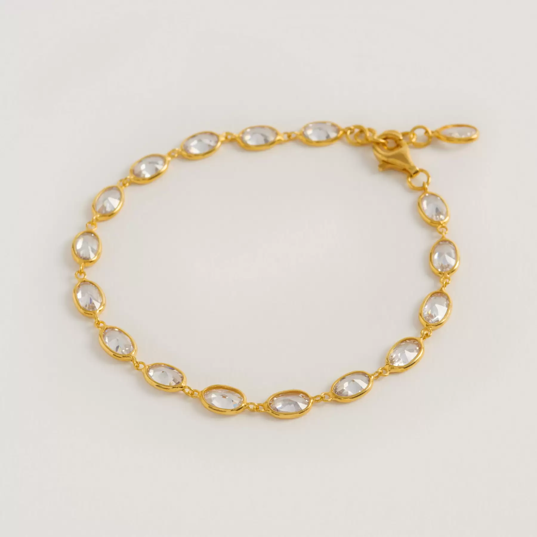 Oval Crystal Framed Bracelet