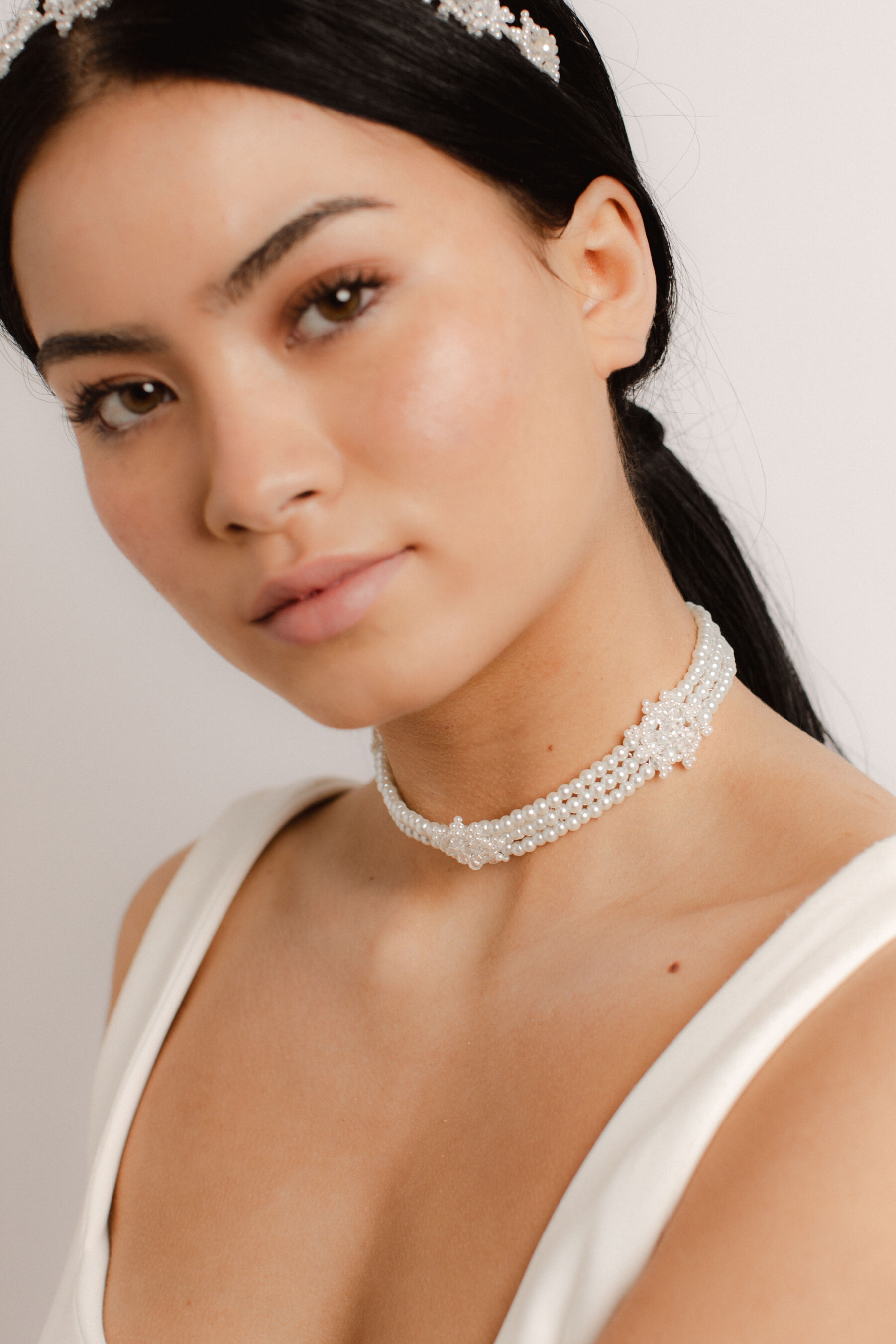 Purity Pearl Bridal Choker by Camille