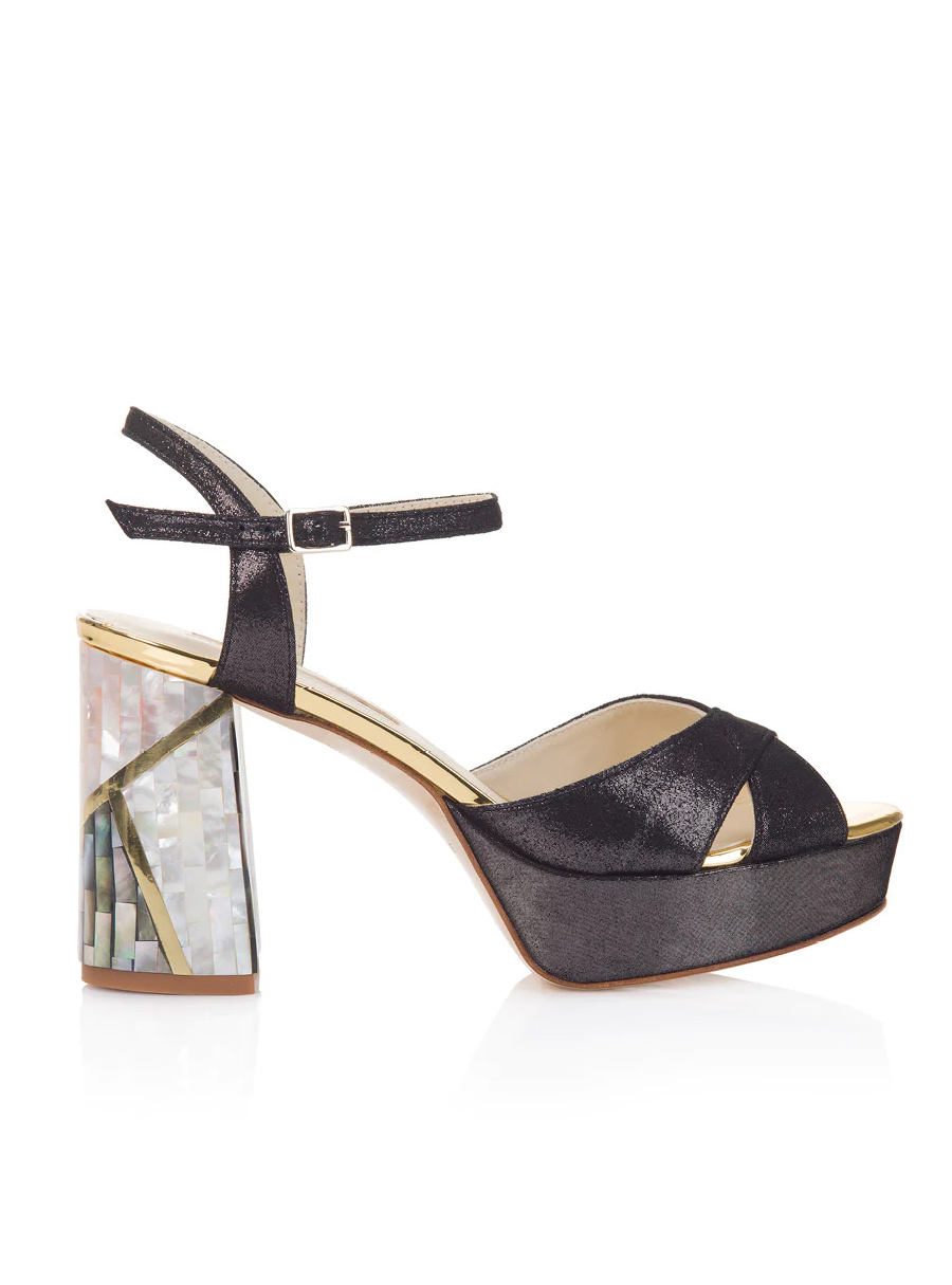 Zahra Noir Pearl Heel