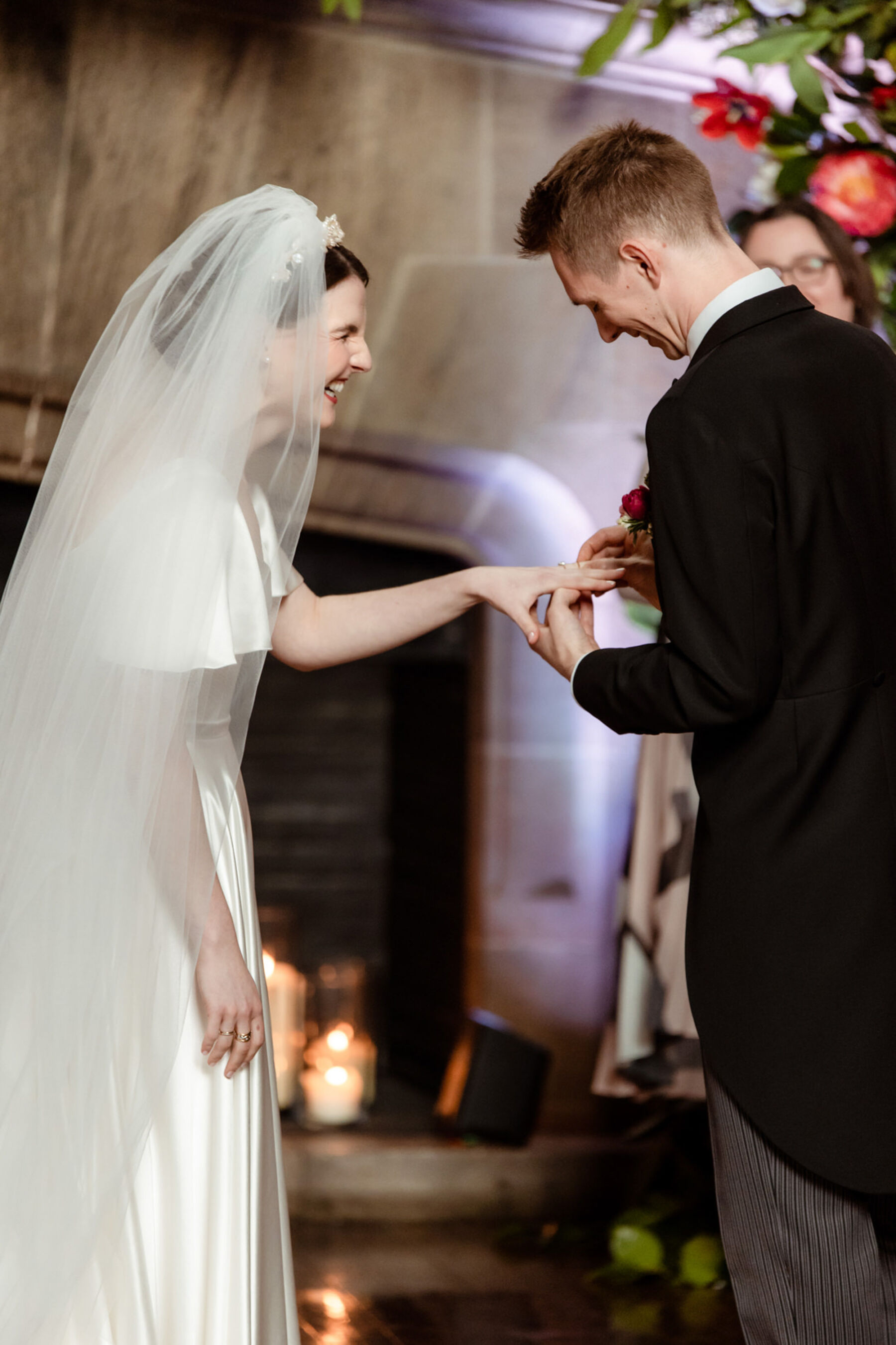 Amy in Andrea Hawkes Bridal for her Elegant Spring Wedding at Cowdray House 22 Cowday House Wedding Andrea Hawkes Bride 34