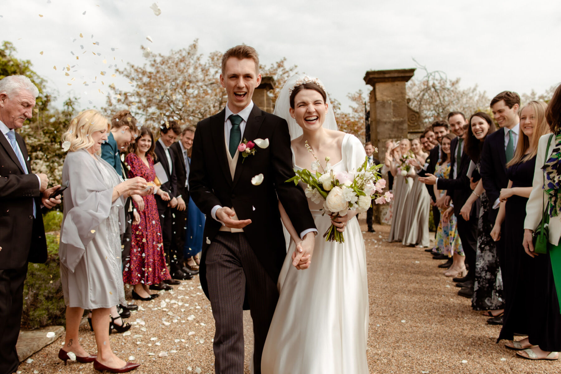 Amy in Andrea Hawkes Bridal for her Elegant Spring Wedding at Cowdray House