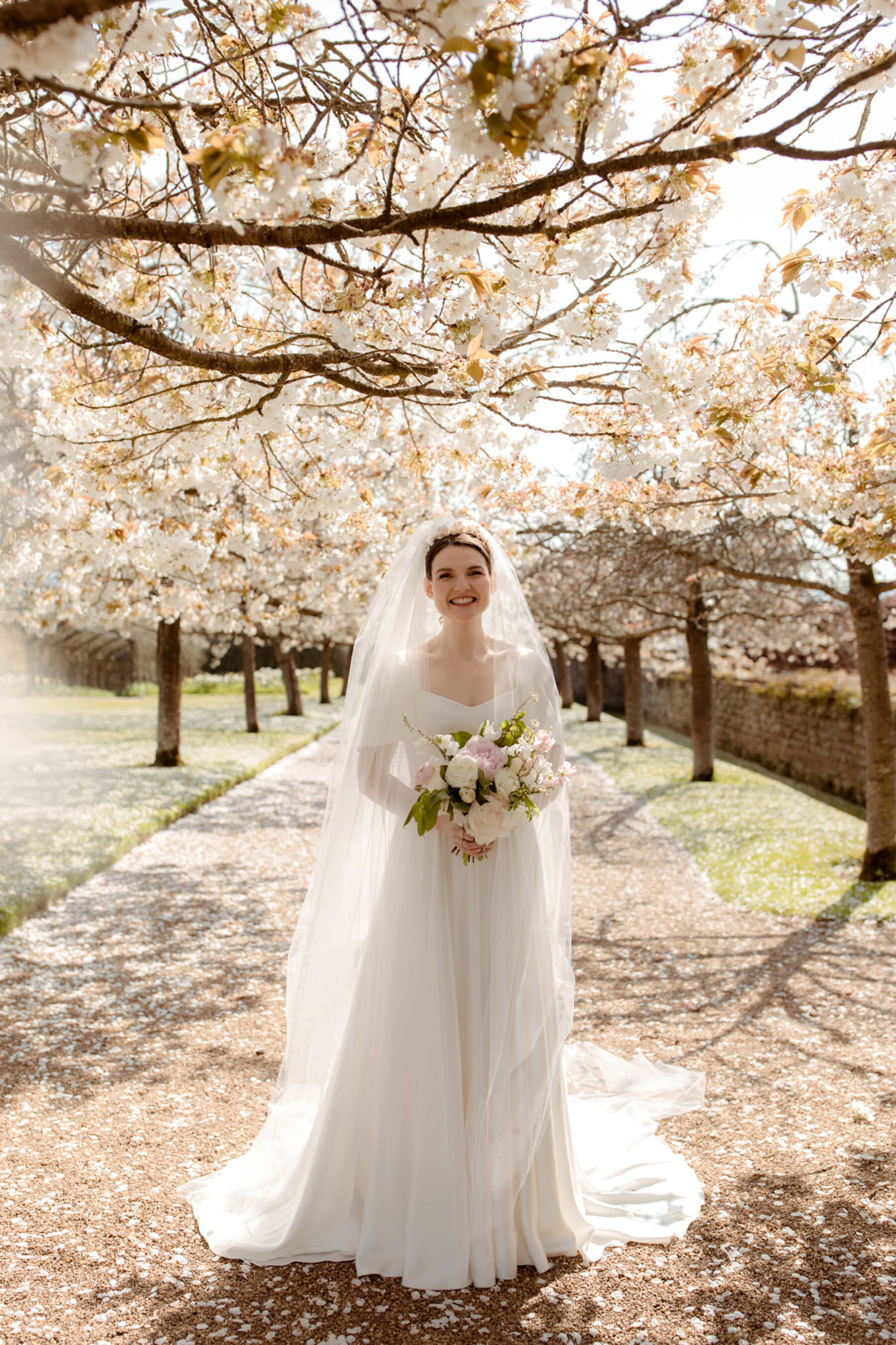 Amy in Andrea Hawkes Bridal for her Elegant Spring Wedding at Cowdray House 16 Cowday House Wedding Andrea Hawkes Bride 49 1
