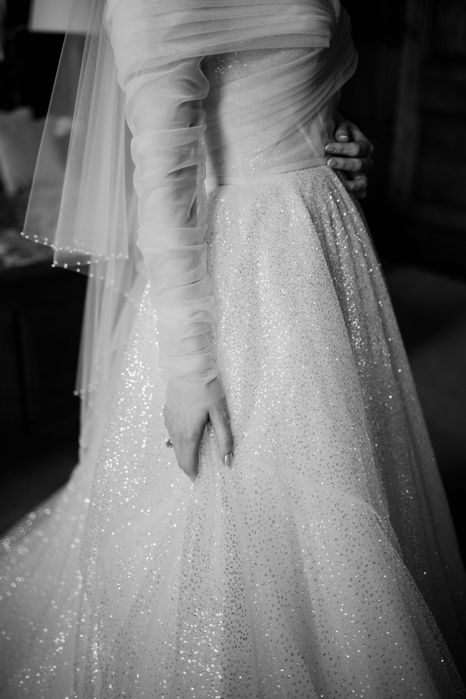 Clarissa and Oli's Old Money Wedding at Elmore Court with a Milla Nova Dress & Champagne Tower 14 Milla Nova bride Elmore Court Winter Wedding 10