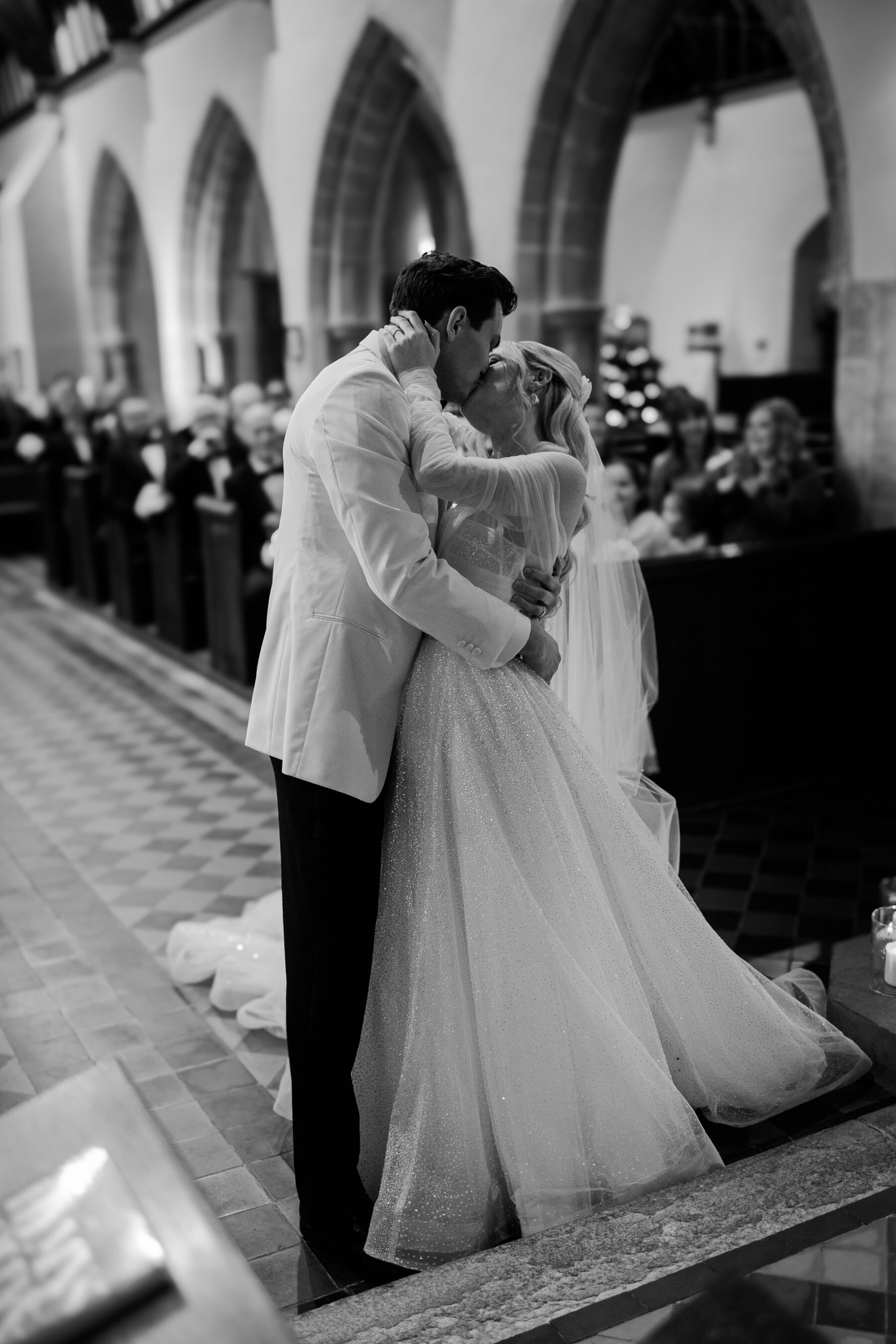 Clarissa and Oli's Old Money Wedding at Elmore Court with a Milla Nova Dress & Champagne Tower 22 Milla Nova bride Elmore Court Winter Wedding 29