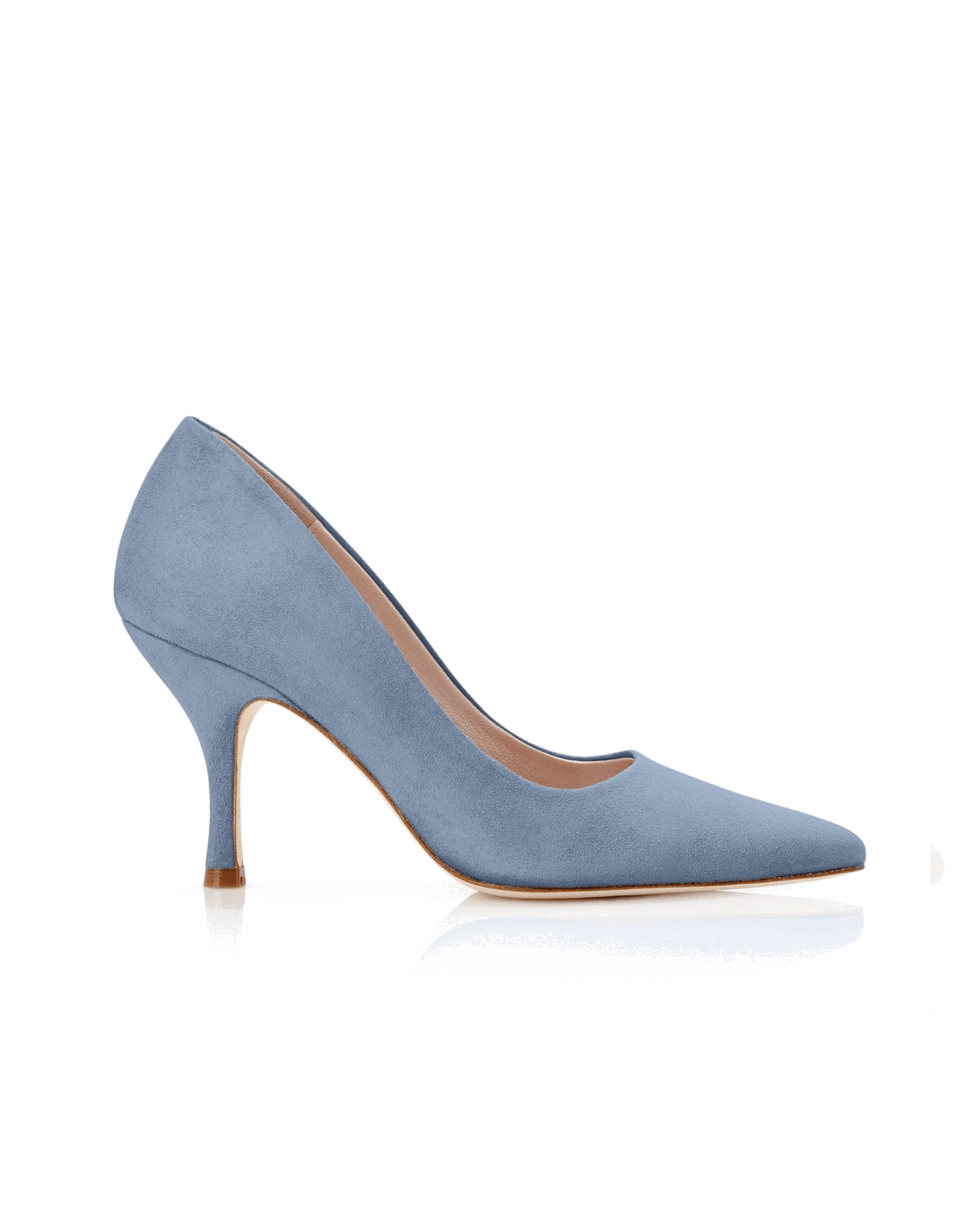Emmy London Olivia Mid Heel Blue wedding shoes