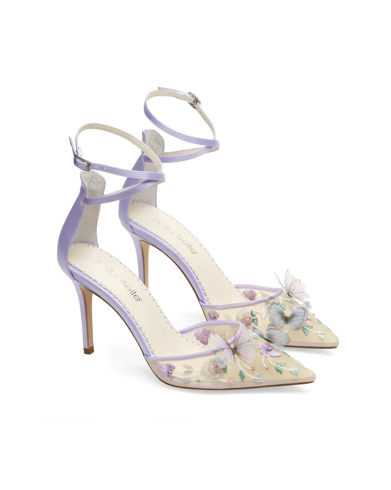 Eve Lavender Lavender Butterfly Heels, Garden Party Shoes Bella Belle