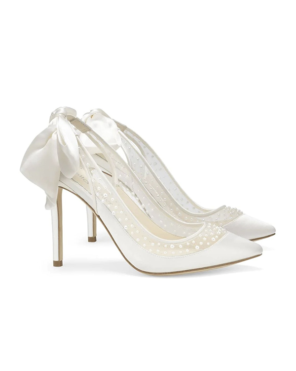 Gabrielle Pearl Slingback Wedding Shoes Bella Belle