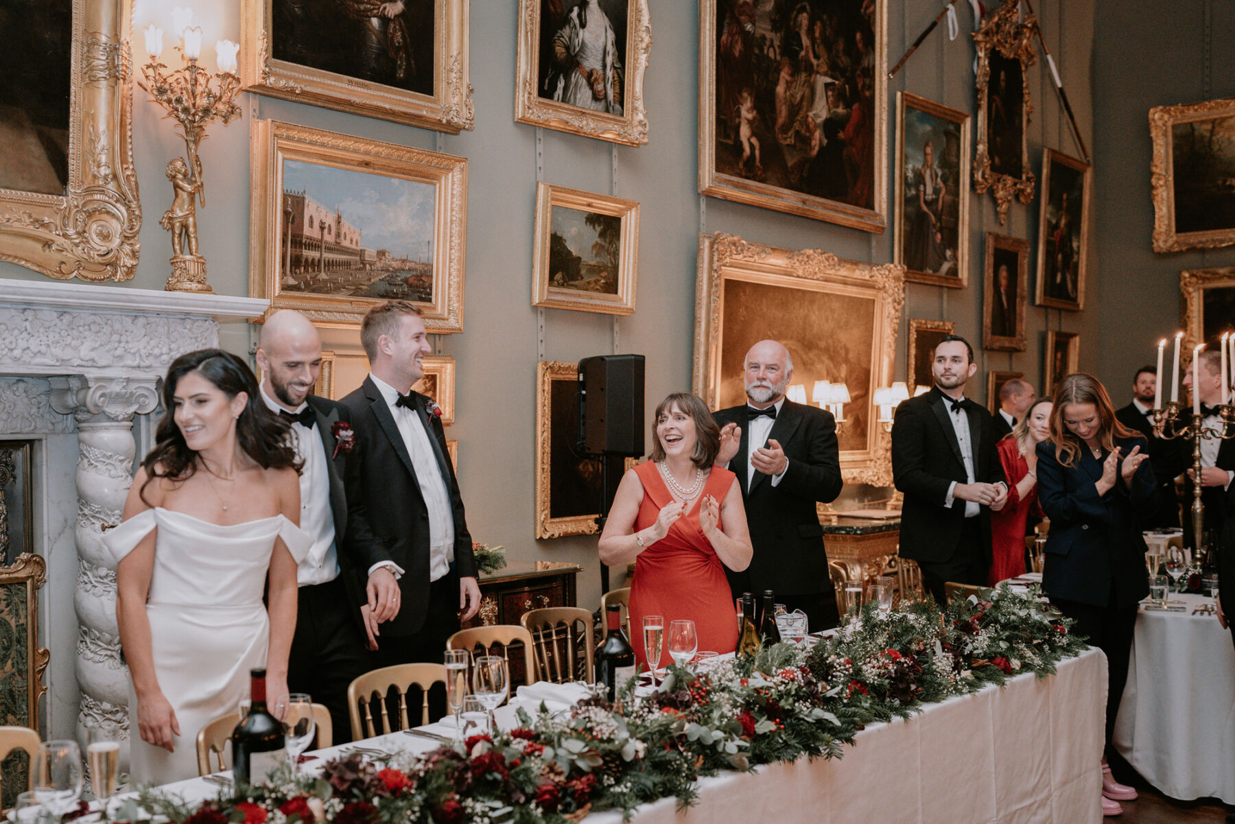 Olivia, in Jenny Yoo, for her Elegant Winter Wedding at Somerley House in The New Forest 28 Someley House Wedding Winter 138
