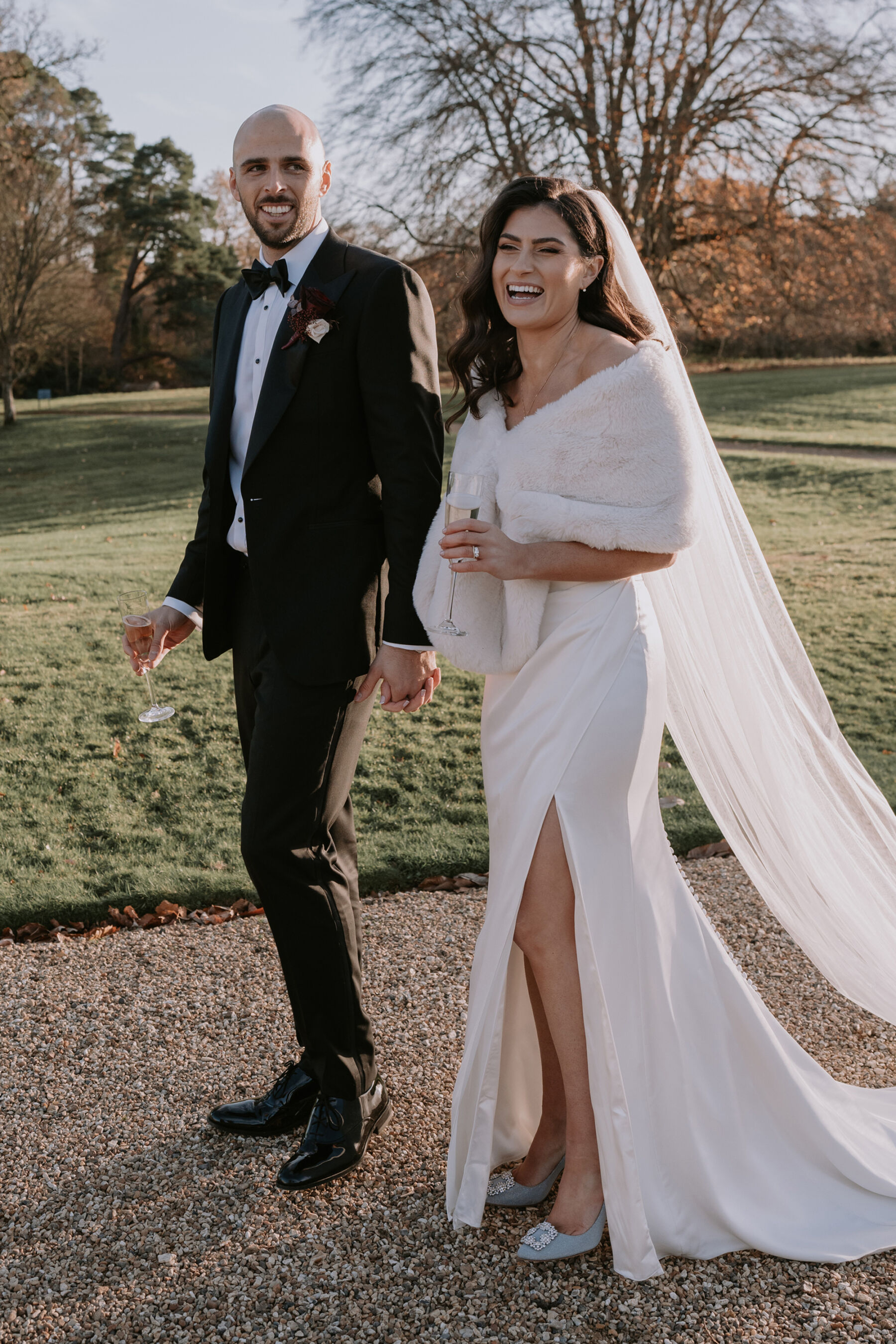 Olivia, in Jenny Yoo, for her Elegant Winter Wedding at Somerley House in The New Forest 19 Someley House Wedding Winter 97