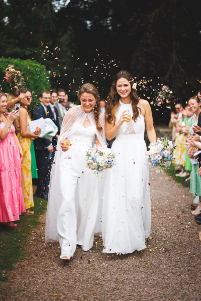 Two Brides & Their Elegant Summer Wedding at Broadfield Court in Herefordshire