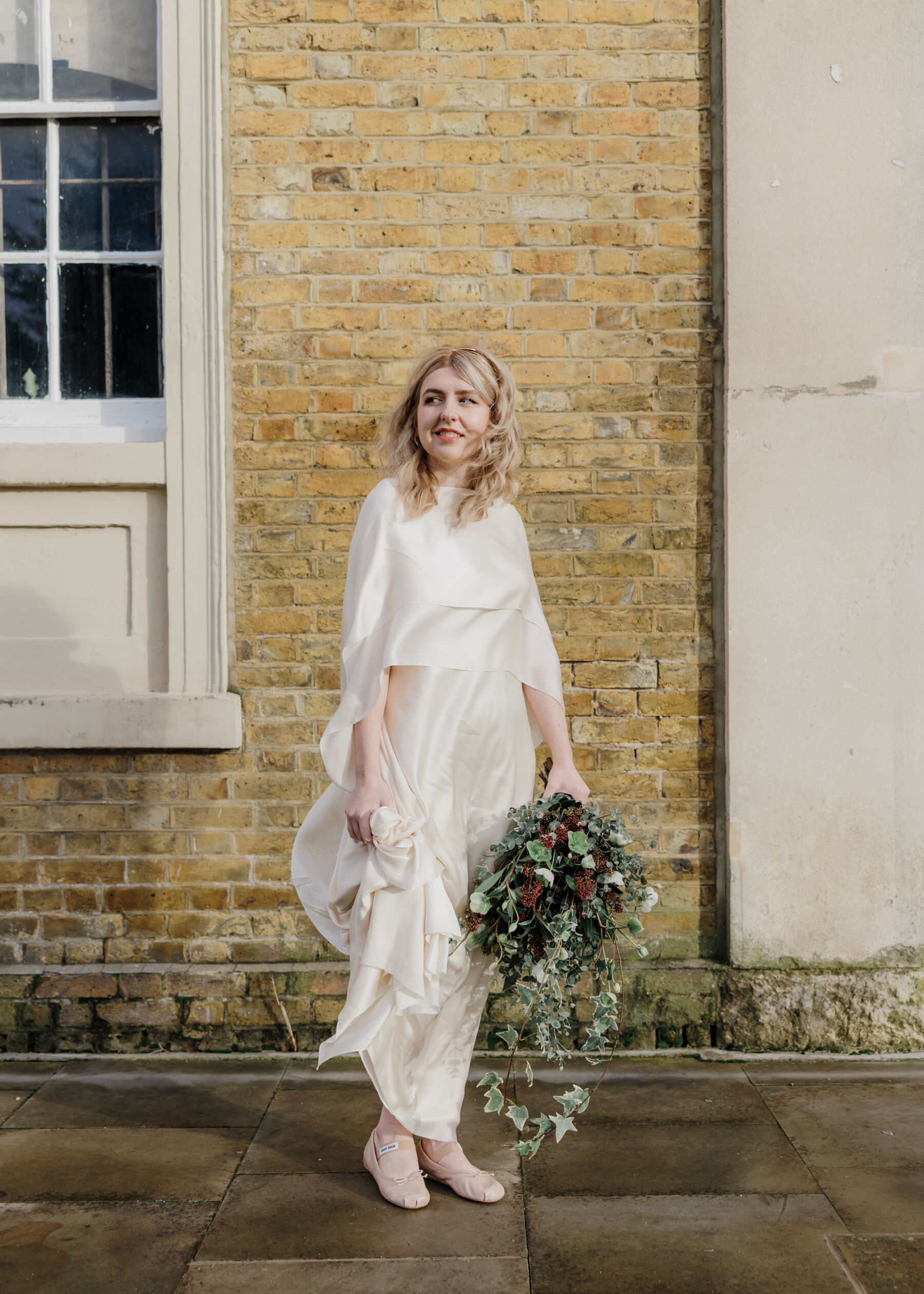 Charlotte in Cortana, for her Modern, Multicultural Wedding at The Asylum Chapel 9 Cortana The Fall Bride London Ghanian Wedding 23 1
