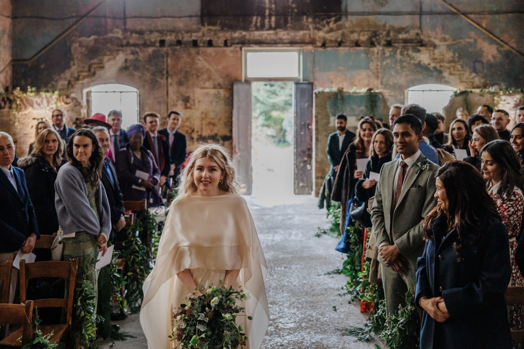 Charlotte in Cortana, for her Modern, Multicultural Wedding at The Asylum Chapel 14 Cortana The Fall Bride London Ghanian Wedding 36
