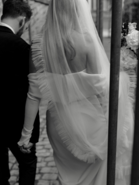 Alex in Jessica Bennett for her Fun & Glamorous Black Tie Wedding at Holmes Mill Clitheroe