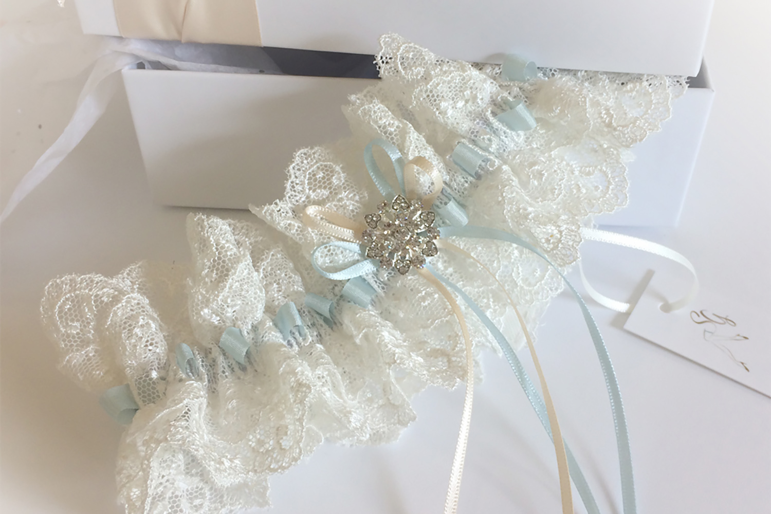 Silk Garter - handmade silk and lace wedding garters