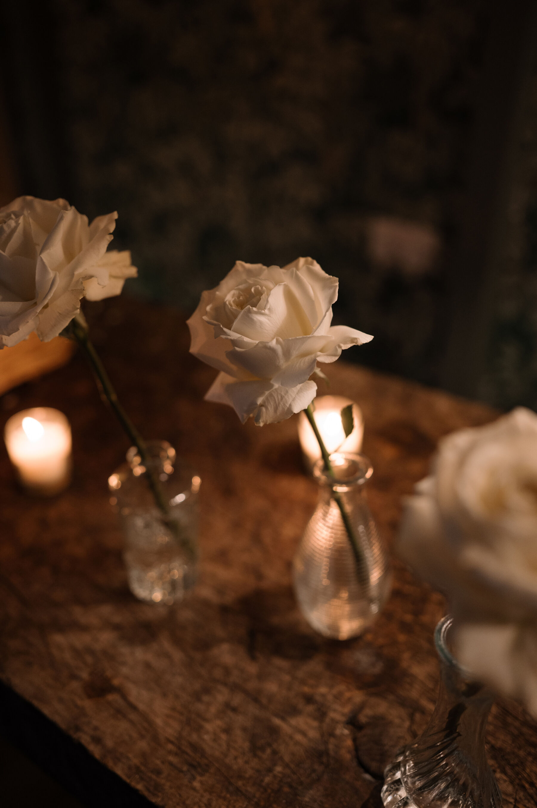 An Elegant Black Tie Wedding at Hampton Manor in Birmingham, with a Badgley Mischka Gown 51 Candlelit wedding reception at Hampton Manor, Birmingham providing warm light and a romantic & intimate atmosphere. Taylor Hughes Photography.