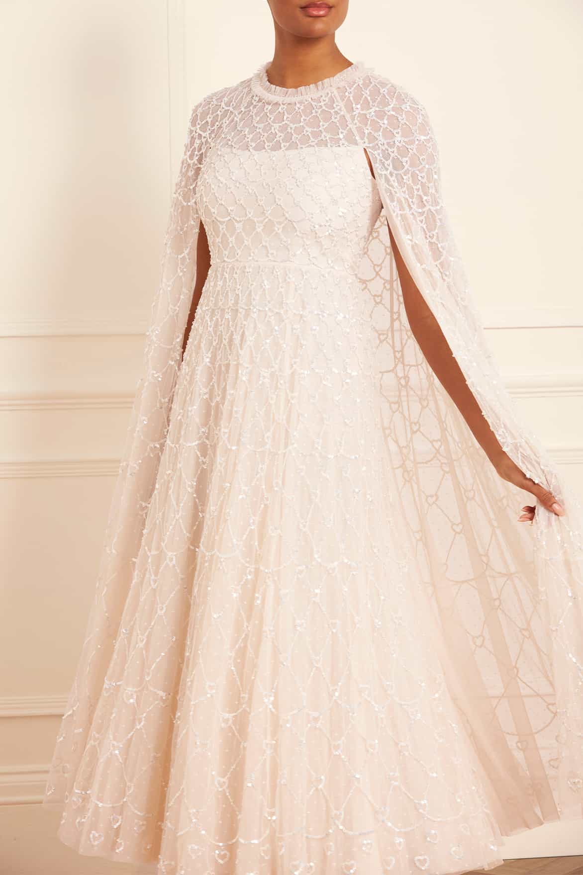 Needle & Thread Heart Lattice Ankle Gown