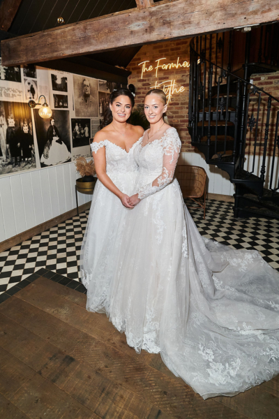 Two Brides & Their Winter Wedding at Tythe: Honest Wedding Dress Reflections & Advice