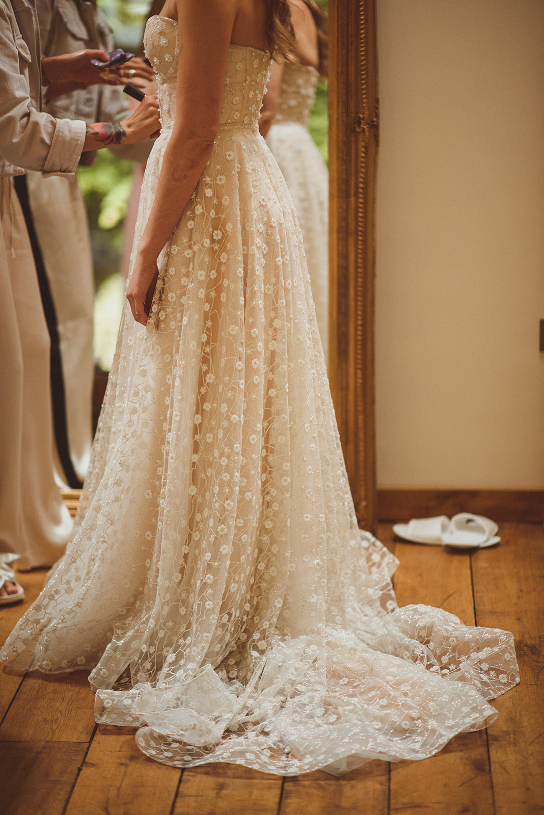 In Her Own Style Part 5: Rebecca's Decision To Switch Her Wedding Dress Before the Big Day at Tythe 5 The Hopkins wedding dress by Pronovias. Matt Penberthy Photography.