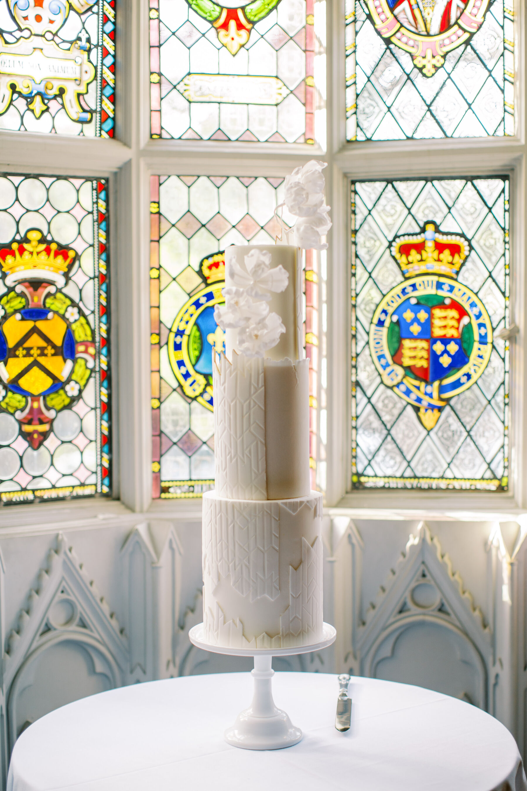 Gothic Architecture Inspired Wedding Styling, at Strawberry Hill House 19 Elegant Gothic architecture inspired wedding cake by Louise Hayes Cake Design.