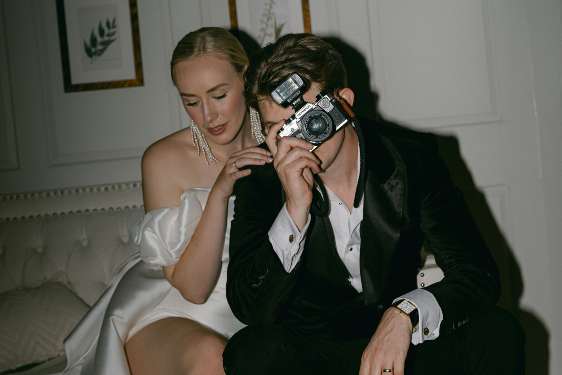Cool Modern Bride and Groom