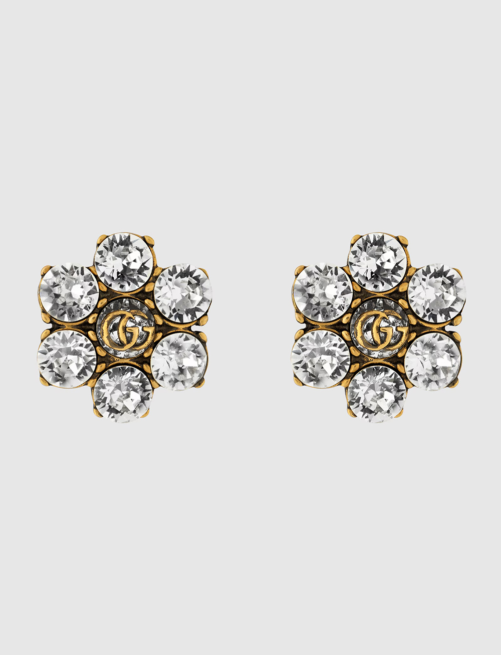 Gucci Crystal Double G Earrings