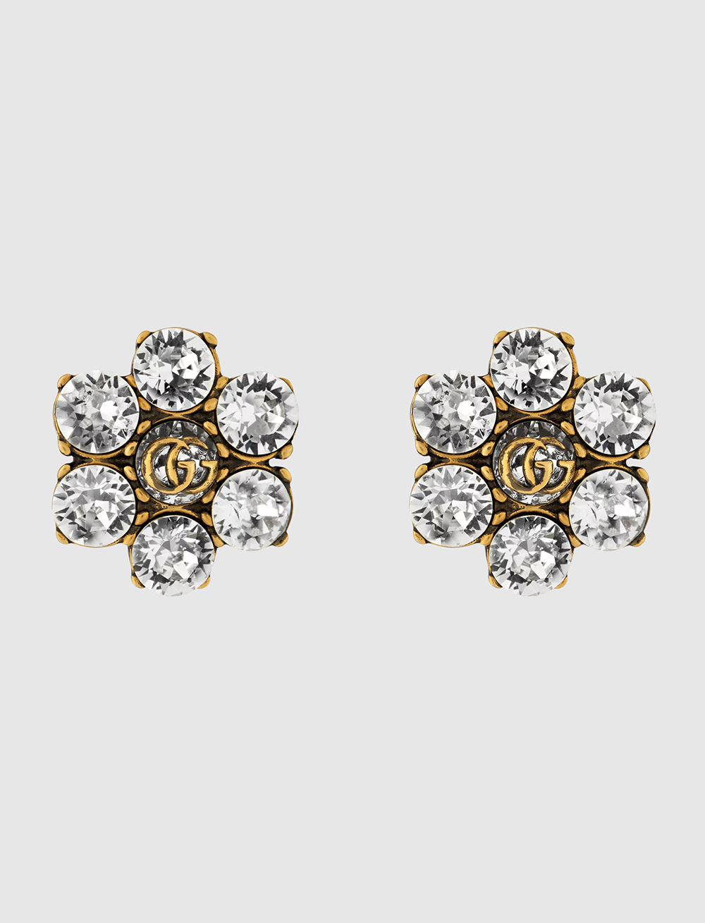 Crystal Double G Earrings