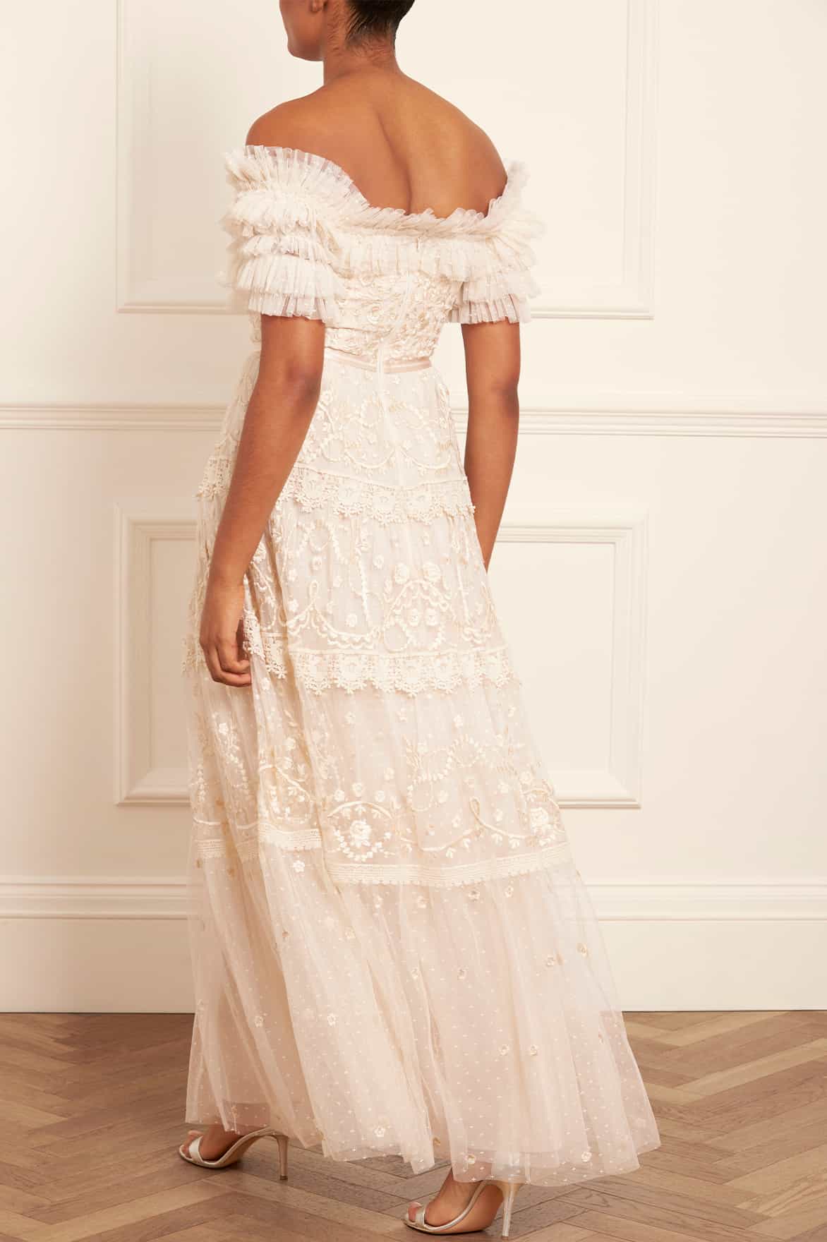 Needle & Thread Midsummer Lace Off-Shoulder Gown