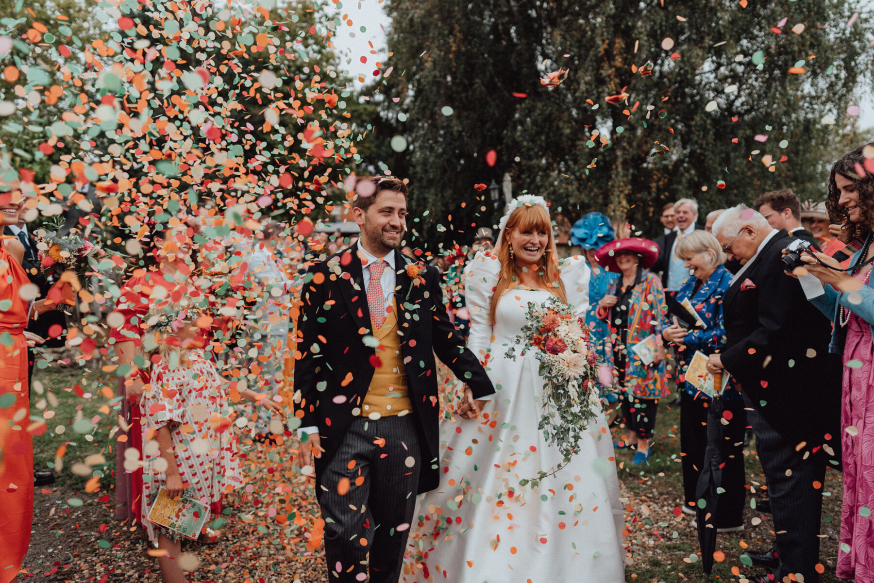 Marina in Jesus Peiro for Her Vibrant, Colourful & Homespun English Garden Marquee Wedding