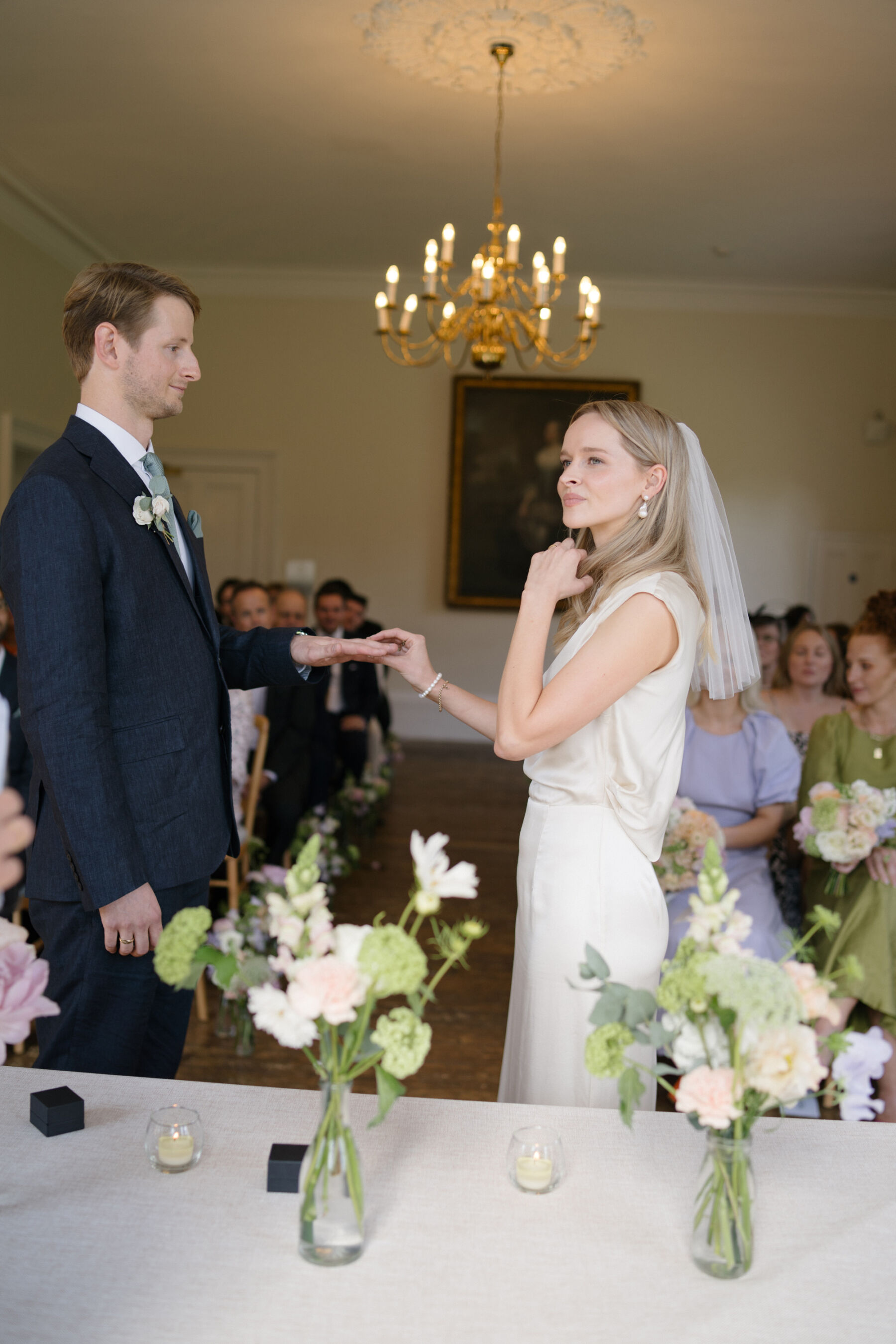 Relaxed, Romantic & Organic: Elena and Oliver's Cambridge Cottage Wedding at Kew Gardens 23 Wedding inside Cambridge Cottage at Kew Gardens.