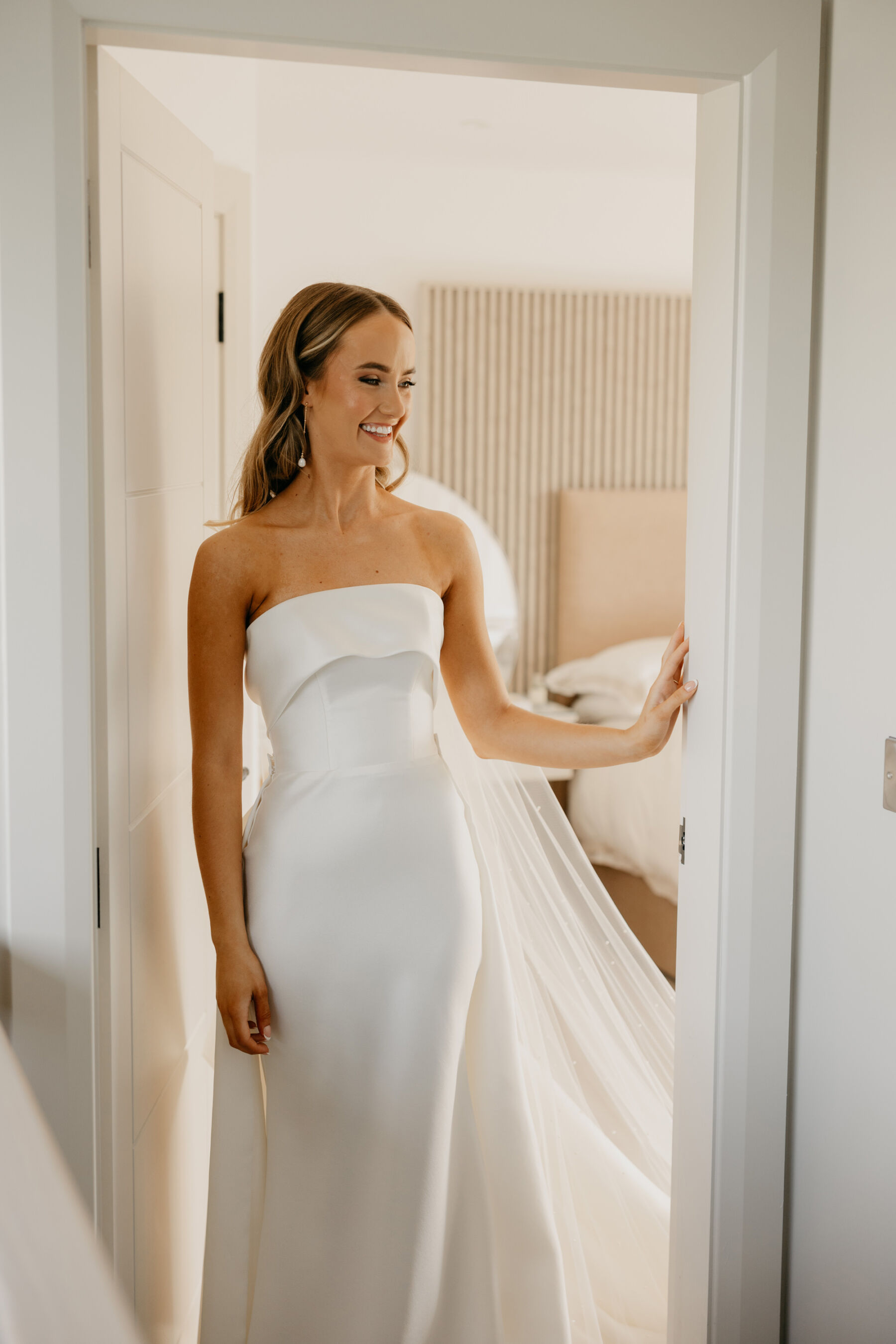 Emily in Eva Lendel For Her Elegant Modern Wedding at The Magheramorne Estate 9 24 Magheramorne Estate wedding Eva Lendel bride