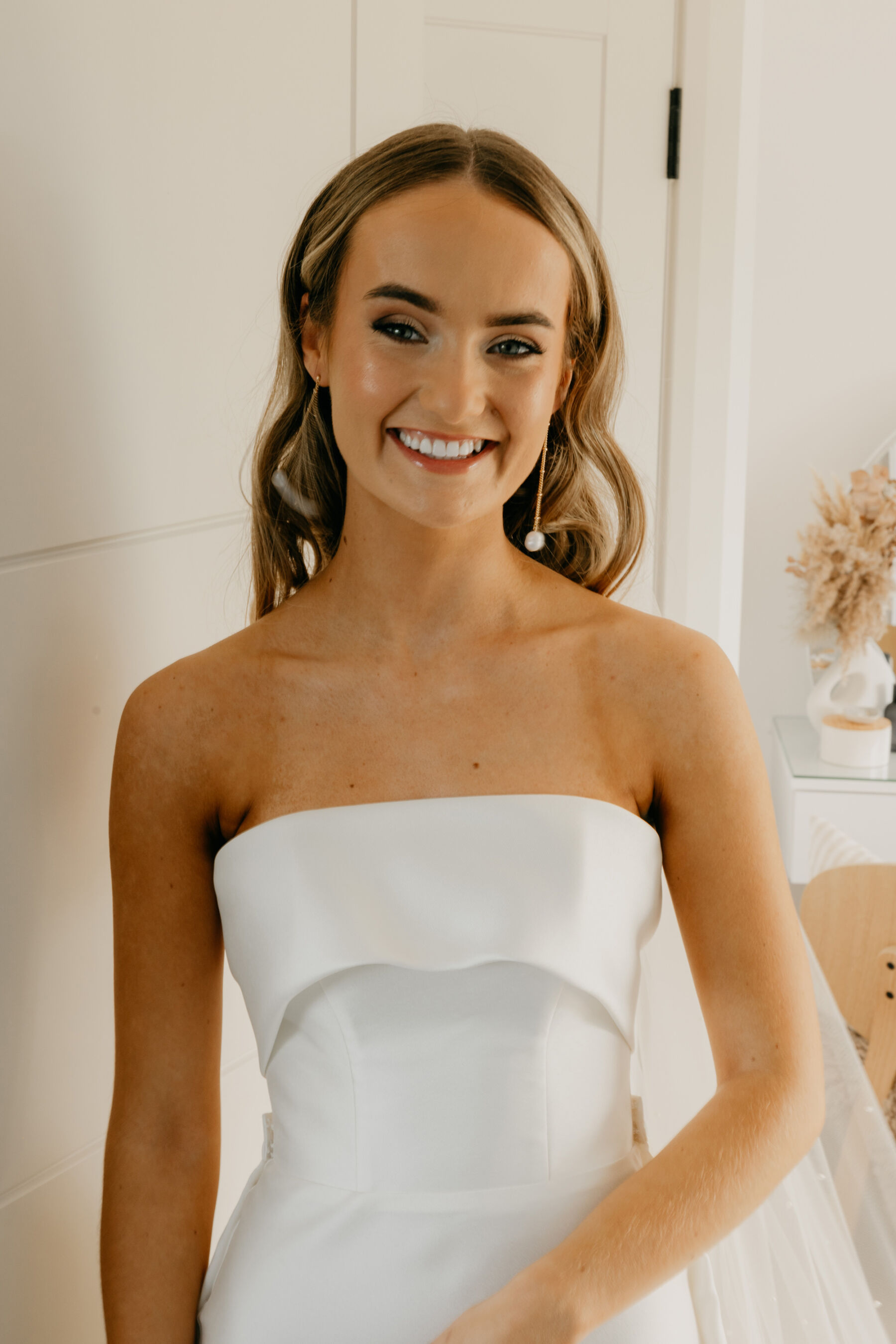 Emily in Eva Lendel For Her Elegant Modern Wedding at The Magheramorne Estate 10 26 Magheramorne Estate wedding Eva Lendel bride