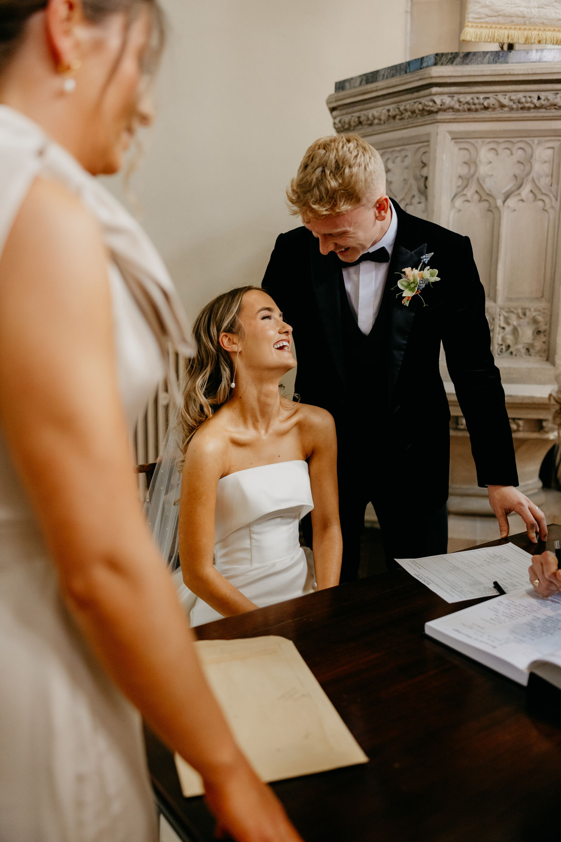 Emily in Eva Lendel For Her Elegant Modern Wedding at The Magheramorne Estate 19 48 Magheramorne Estate wedding Eva Lendel bride