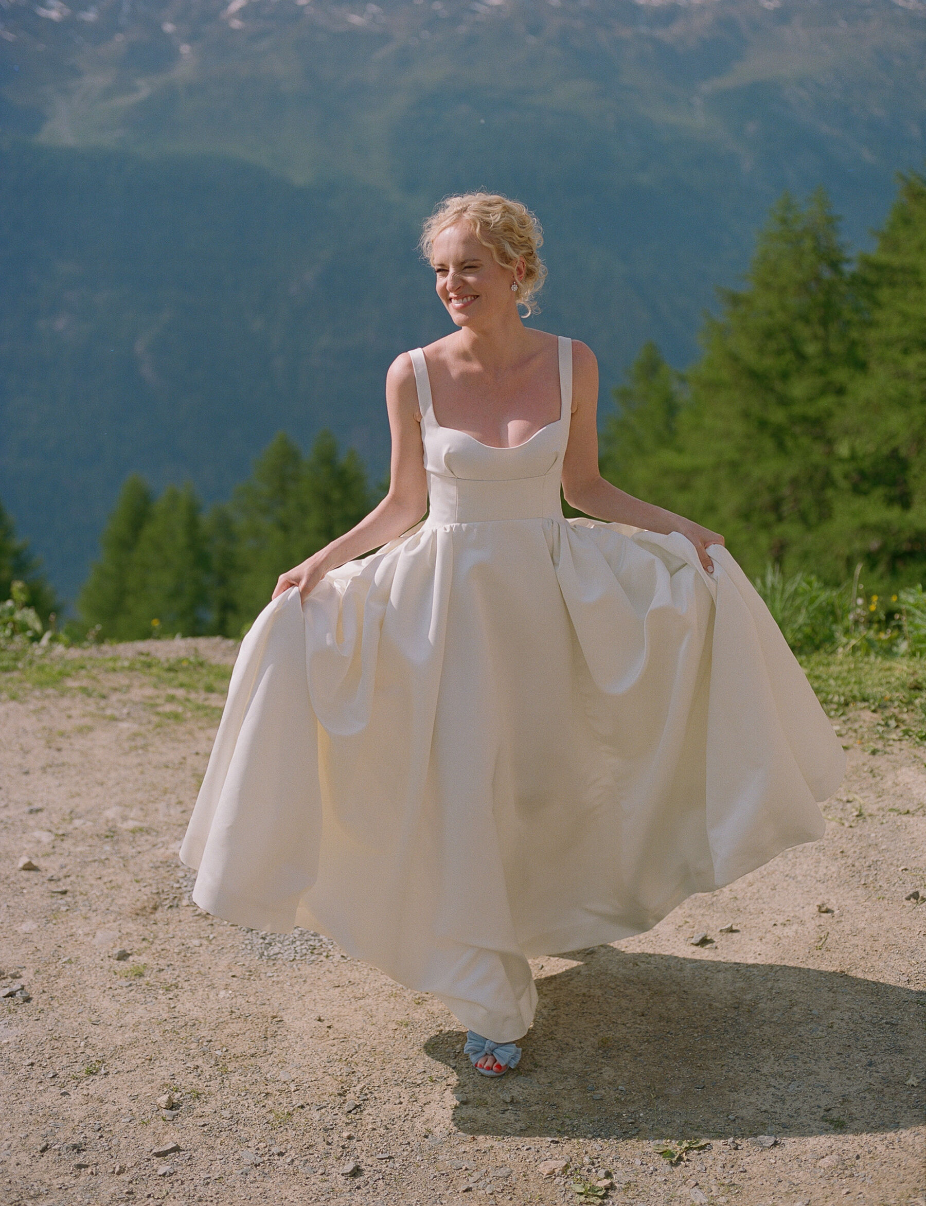 Georgia in Emilia Wickstead, For Her Classy & Elegant Black Tie Mountain Wedding in the Chamonix 13 5 Emilia Wickstead Bride Chamonix Wedding