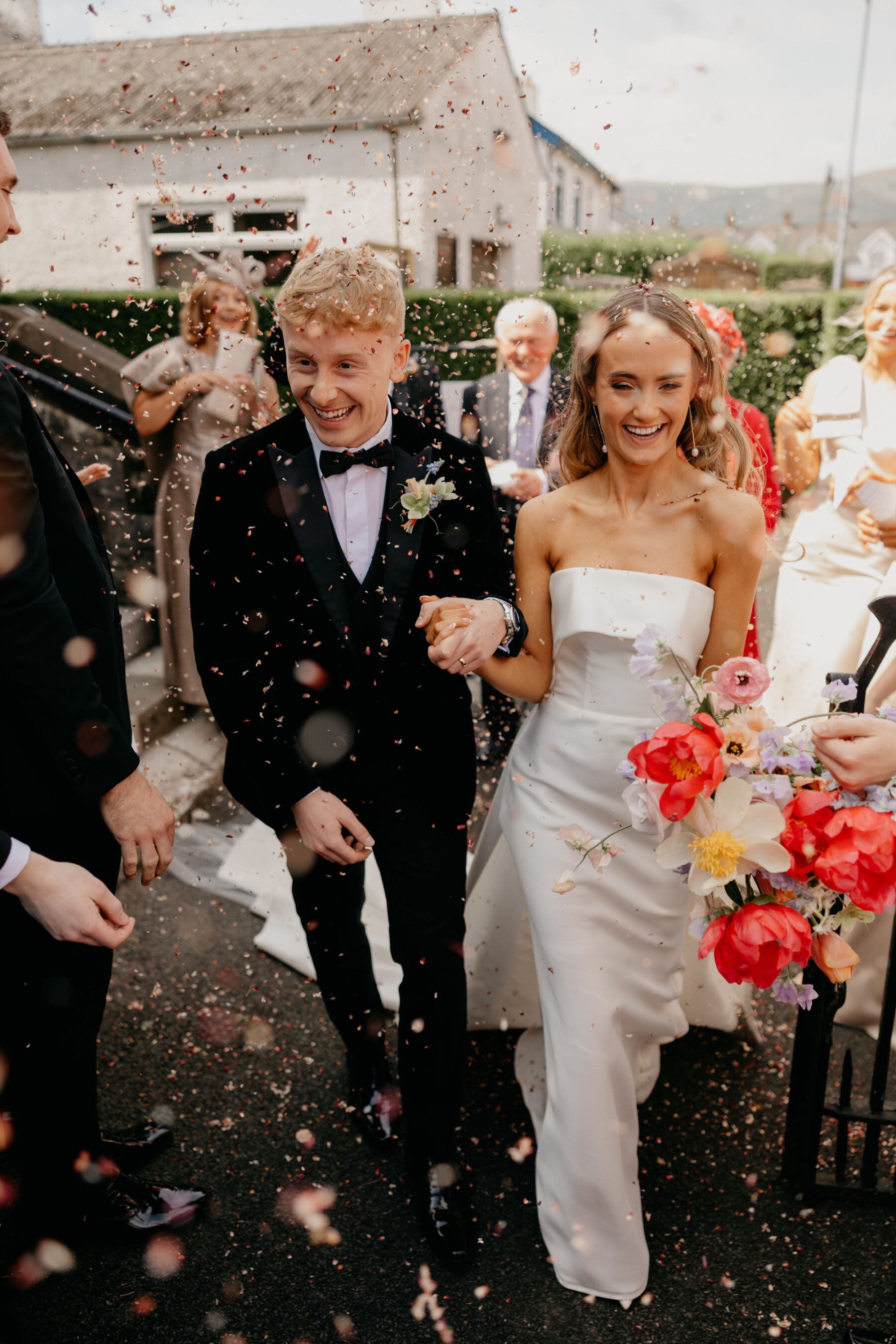 Emily in Eva Lendel For Her Elegant Modern Wedding at The Magheramorne Estate 22 52 Magheramorne Estate wedding Eva Lendel bride