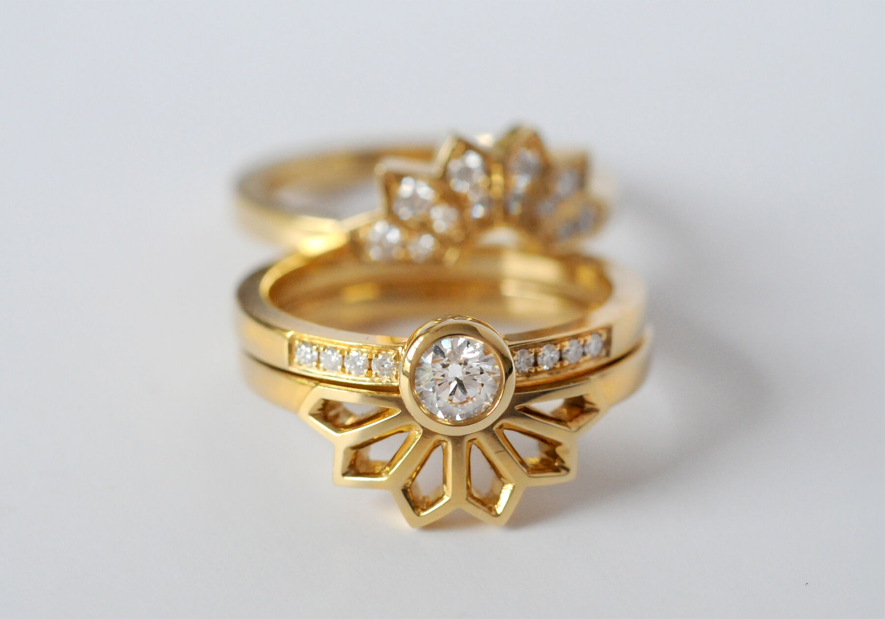 Flora Bhattachary Fan Rings