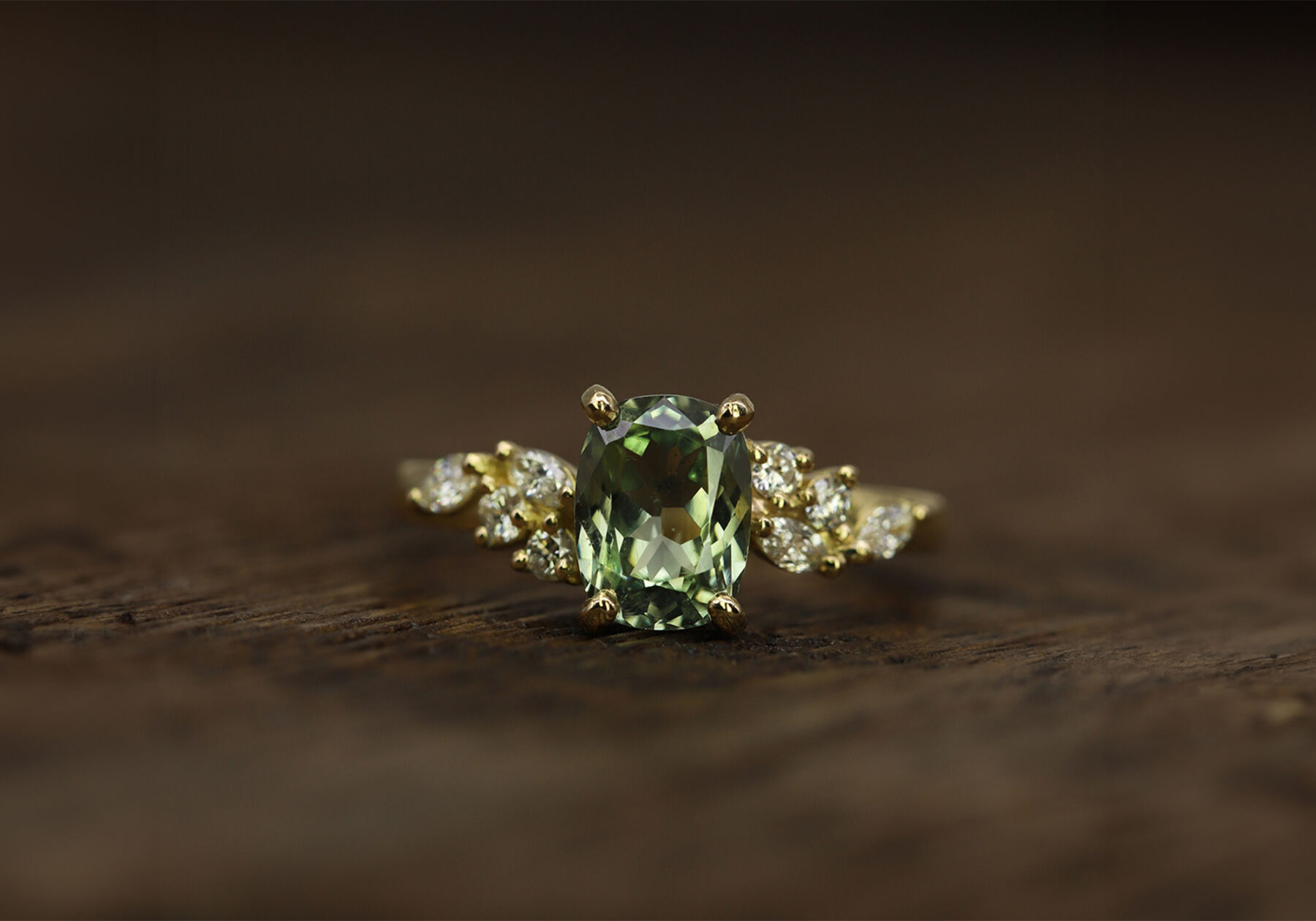 Introducing Flora Bhattachary Wedding Rings, Engagement Rings & Fine Jewellery 12 Flora Bhattachary Green Sapphire and Diamond Ring