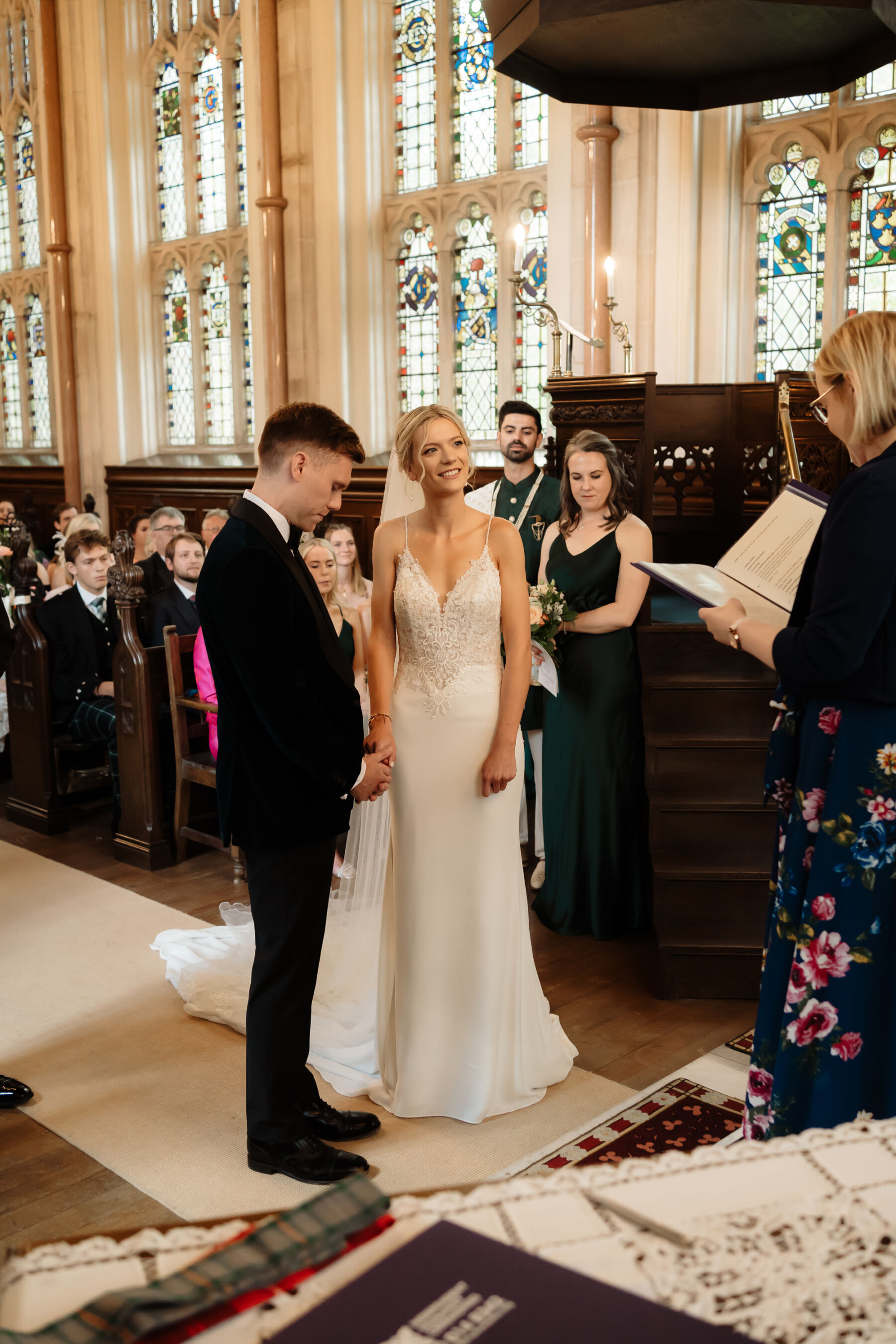 Emily in Rosa Clara for her Romantic & Elegant July Wedding at Cluny Castle 25 Cluny Castle wedding - bride wears Rosa Clara.