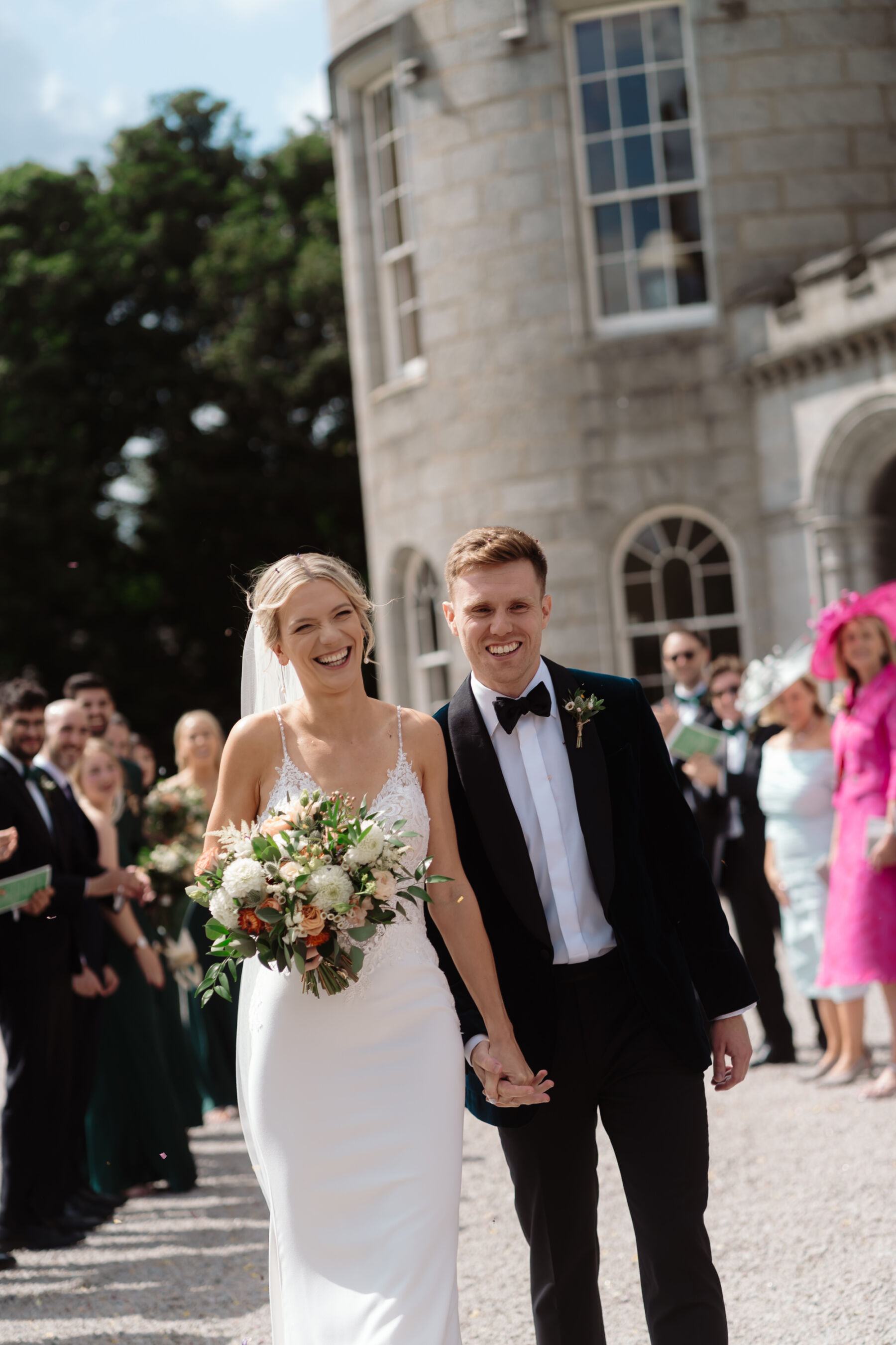 Emily in Rosa Clara for her Romantic & Elegant July Wedding at Cluny Castle 26 Cluny Castle wedding - bride wears Rosa Clara.