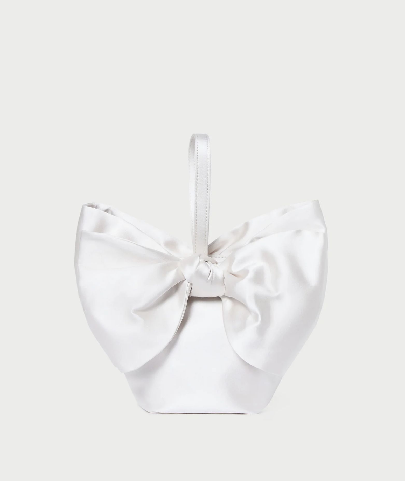 Ruby Cream Satin Bow Bag