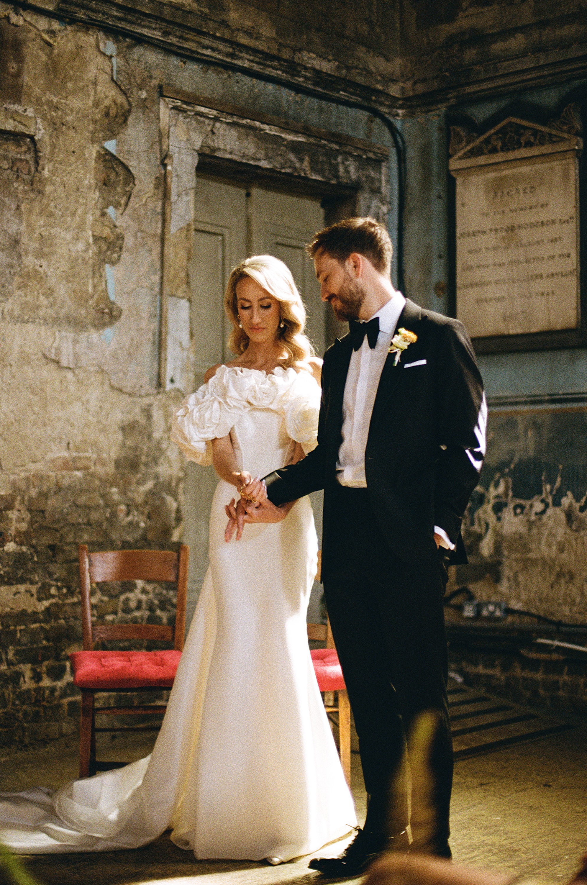 Camilla Wore Eva Lendel for Her Colourful Wedding Inspired by Artist Luke Howard Hall 10 Camilla Jaime Film LMD 0009