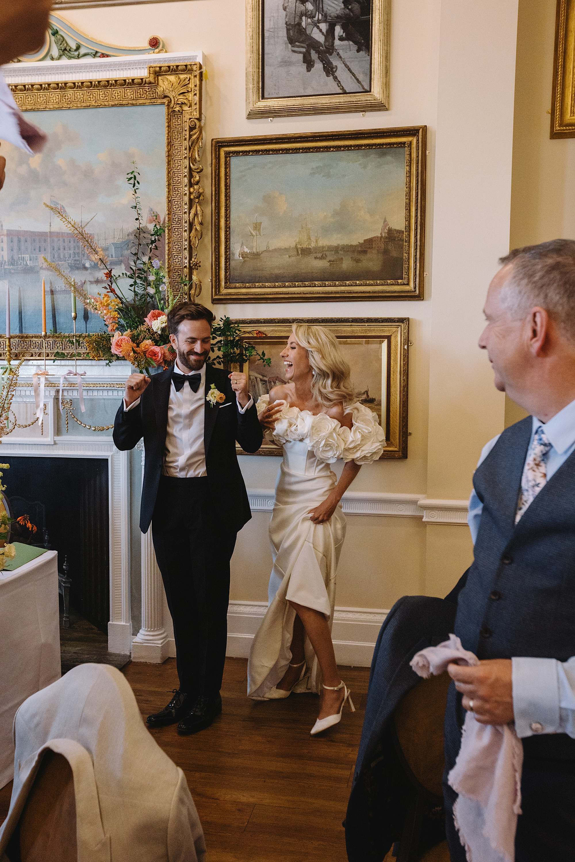 Camilla Wore Eva Lendel for Her Colourful Wedding Inspired by Artist Luke Howard Hall 29 Camilla Jaime LMD 0105