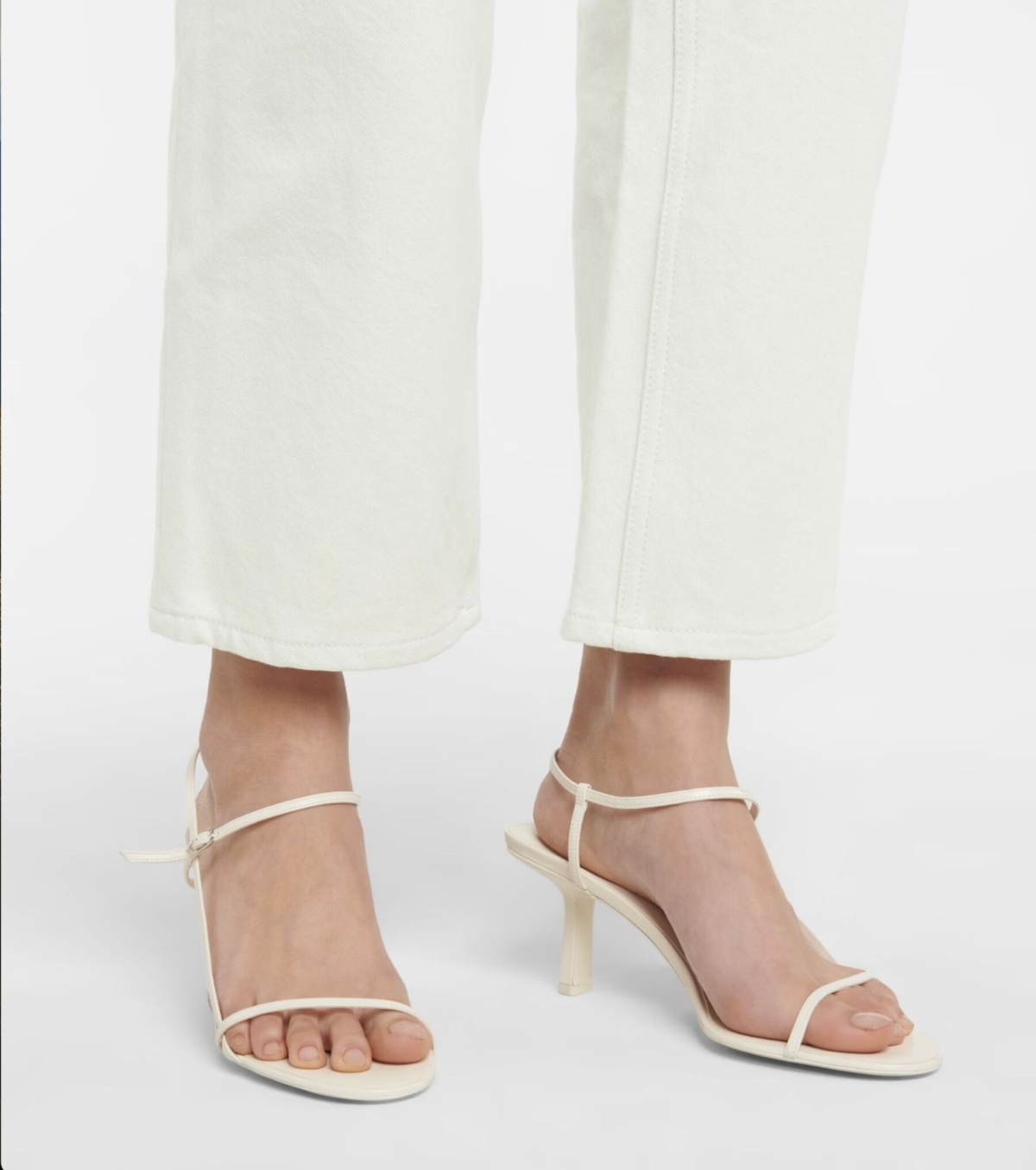 The Row Bare Leather Sandals White - Shop by Brand The Row Bare Leather Sandals White