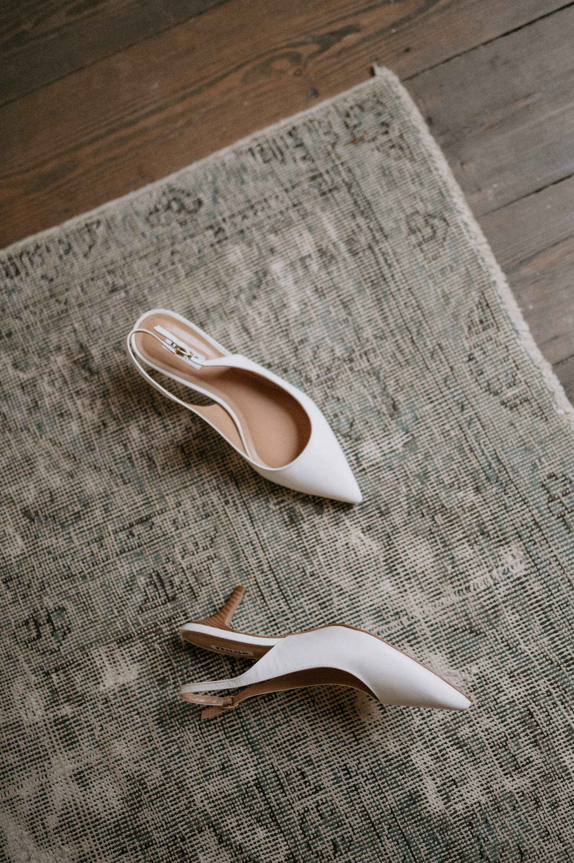 Dune slingback mid heel wedding shoes.