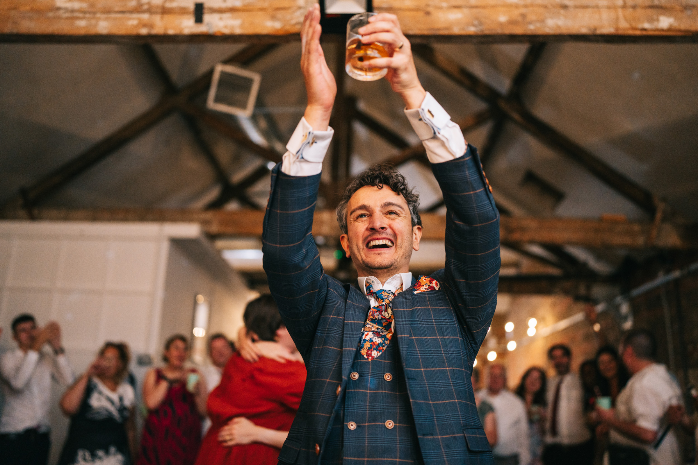 A Speakeasy-Inspired Loft Wedding For Bride Jo in Jacquemus 40 Jacquemus Wedding Dress The Loft Studios 160