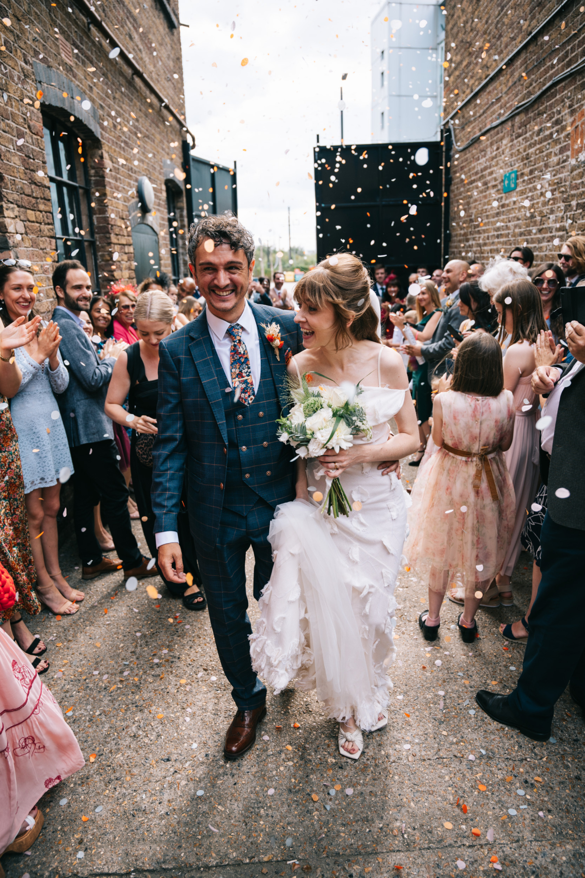 A Speakeasy-Inspired Loft Wedding For Bride Jo in Jacquemus 24 Jacquemus Wedding Dress The Loft Studios 72