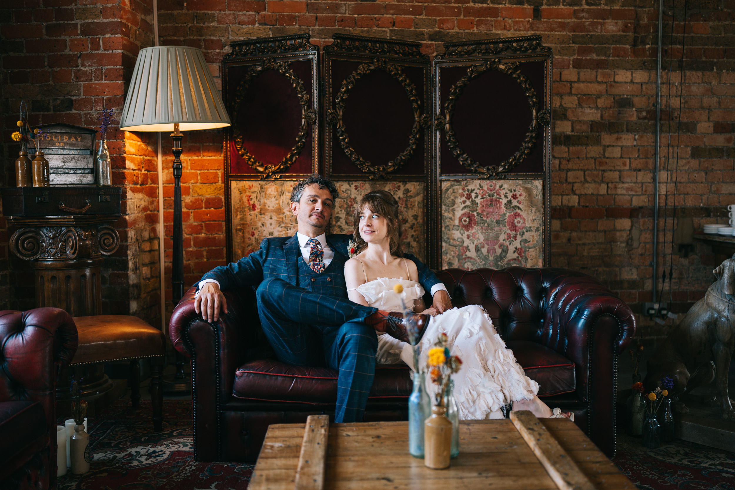 A Speakeasy-Inspired Loft Wedding For Bride Jo in Jacquemus 27 Jacquemus Wedding Dress The Loft Studios 98