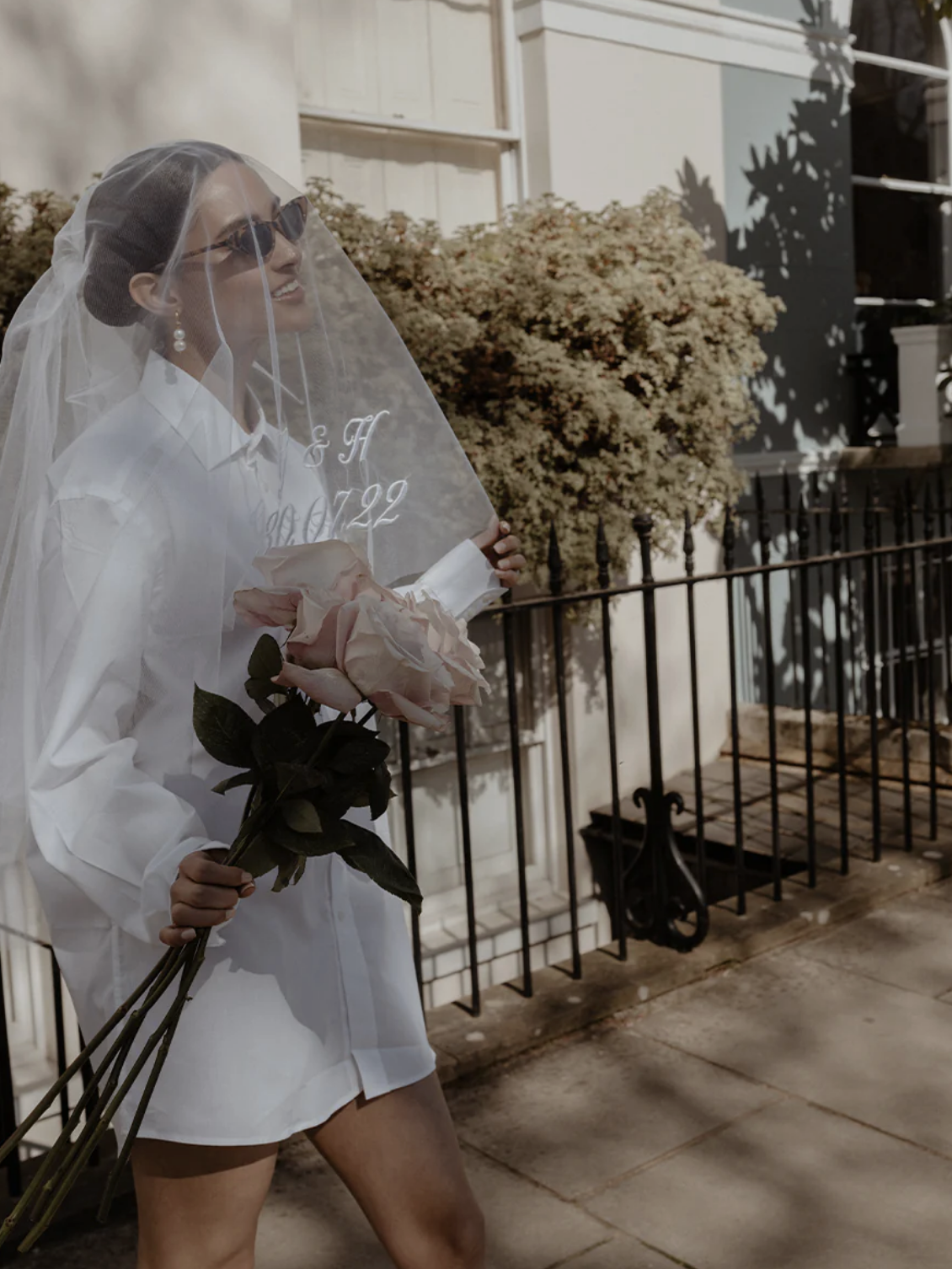 Embroidered Midi Veil