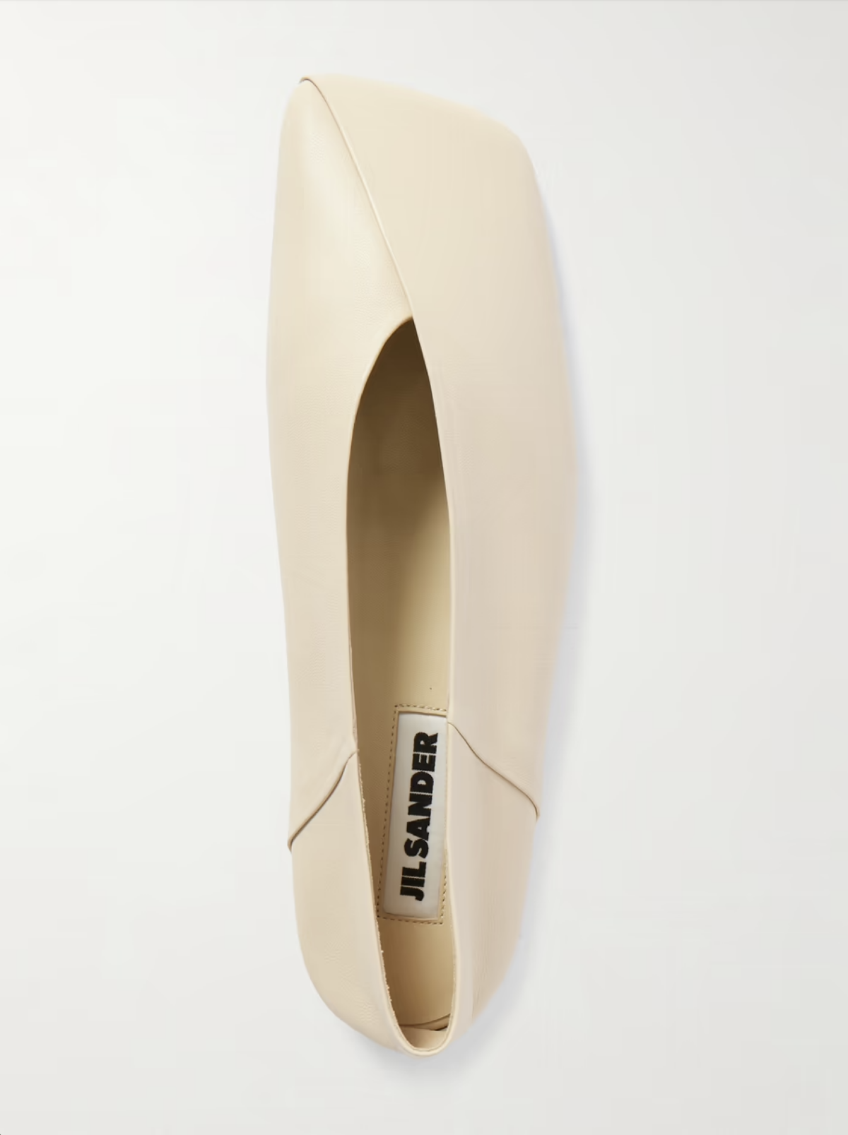 Asymmetric Leather Ballet Flats