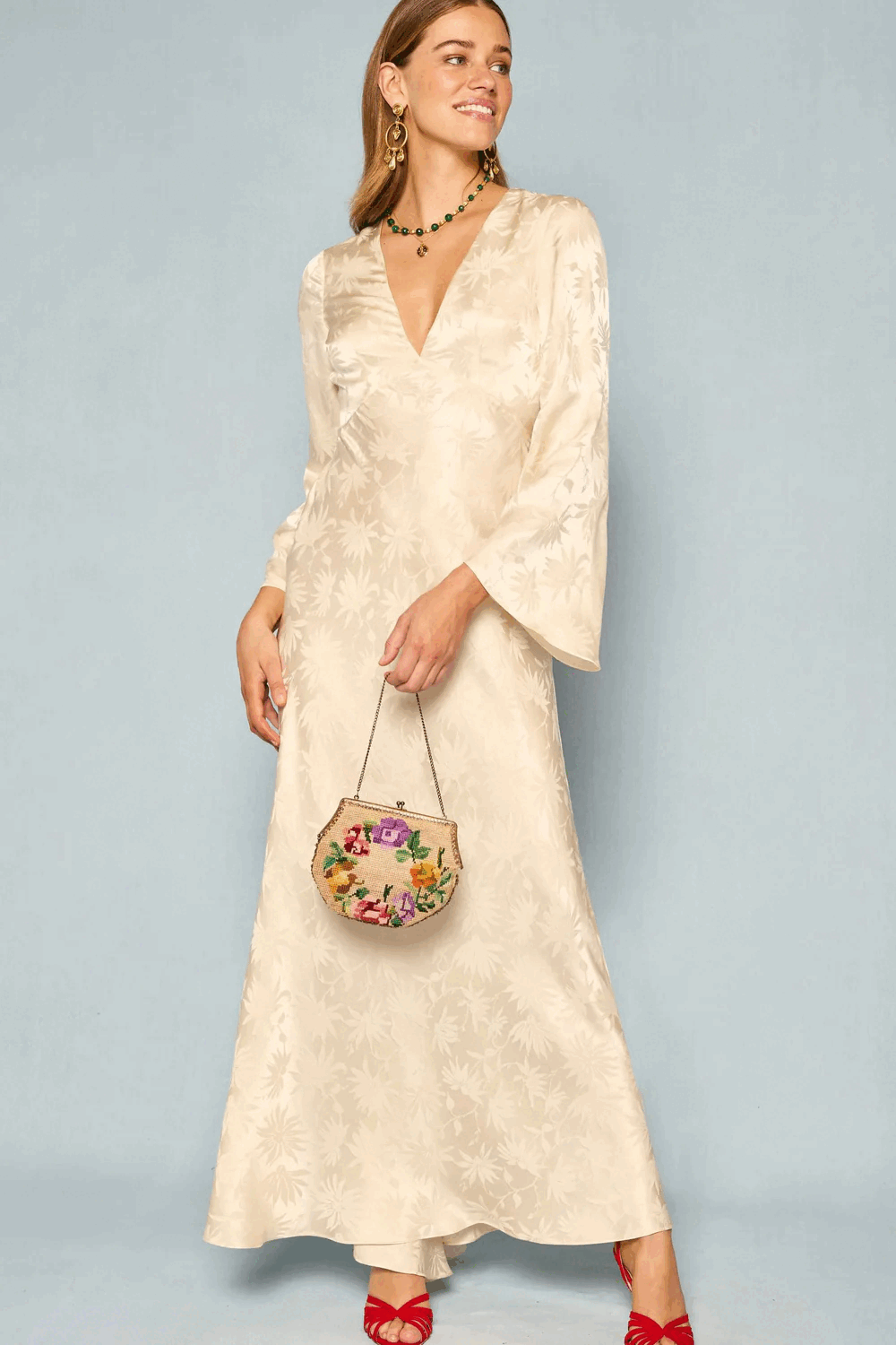 The Cream Silk Organdy Tree Hugger Dress Selkie The Cream Silk Organdy Tree Hugger Dress Selkie